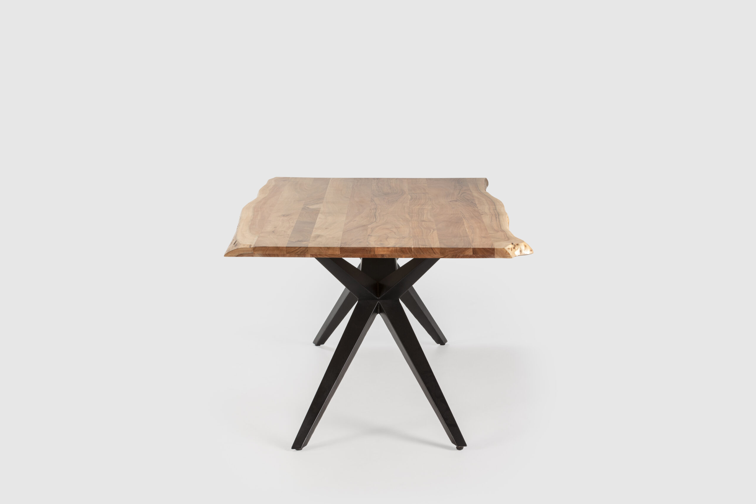 MESA RECT. MUDRI 200CM ACACIA PATA METAL - Imagen 13