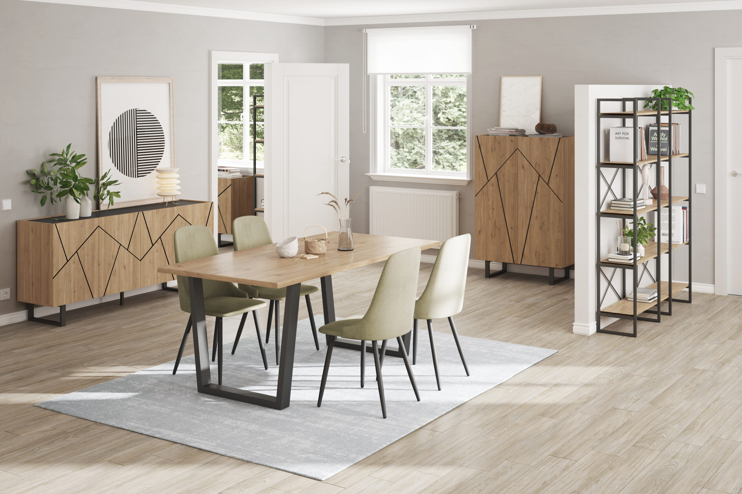 MESA RECT. FRANCESCA 180X100 NATURAL - Imagen 3