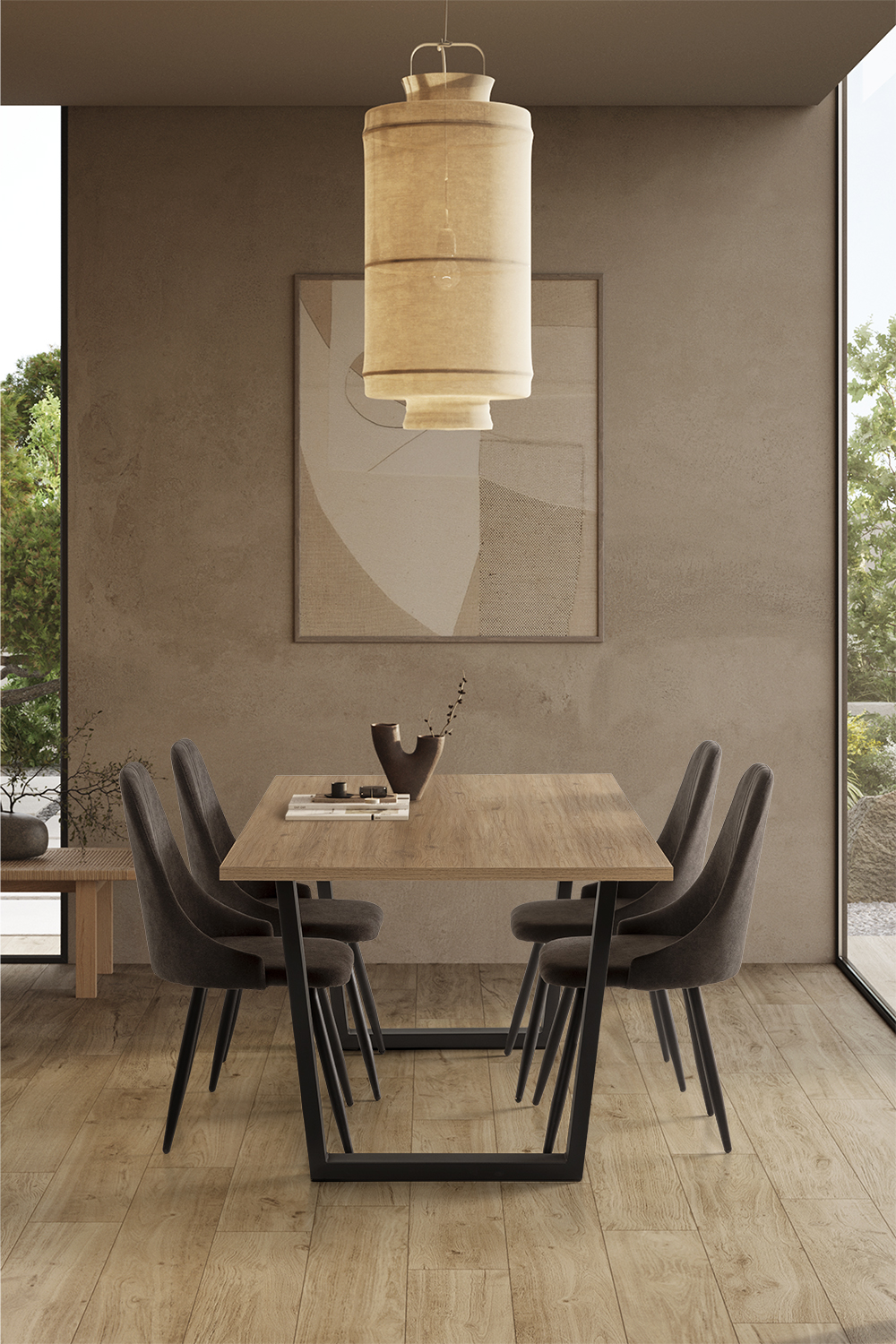 MESA RECT. FRANCESCA 180X100 NATURAL - Imagen 6