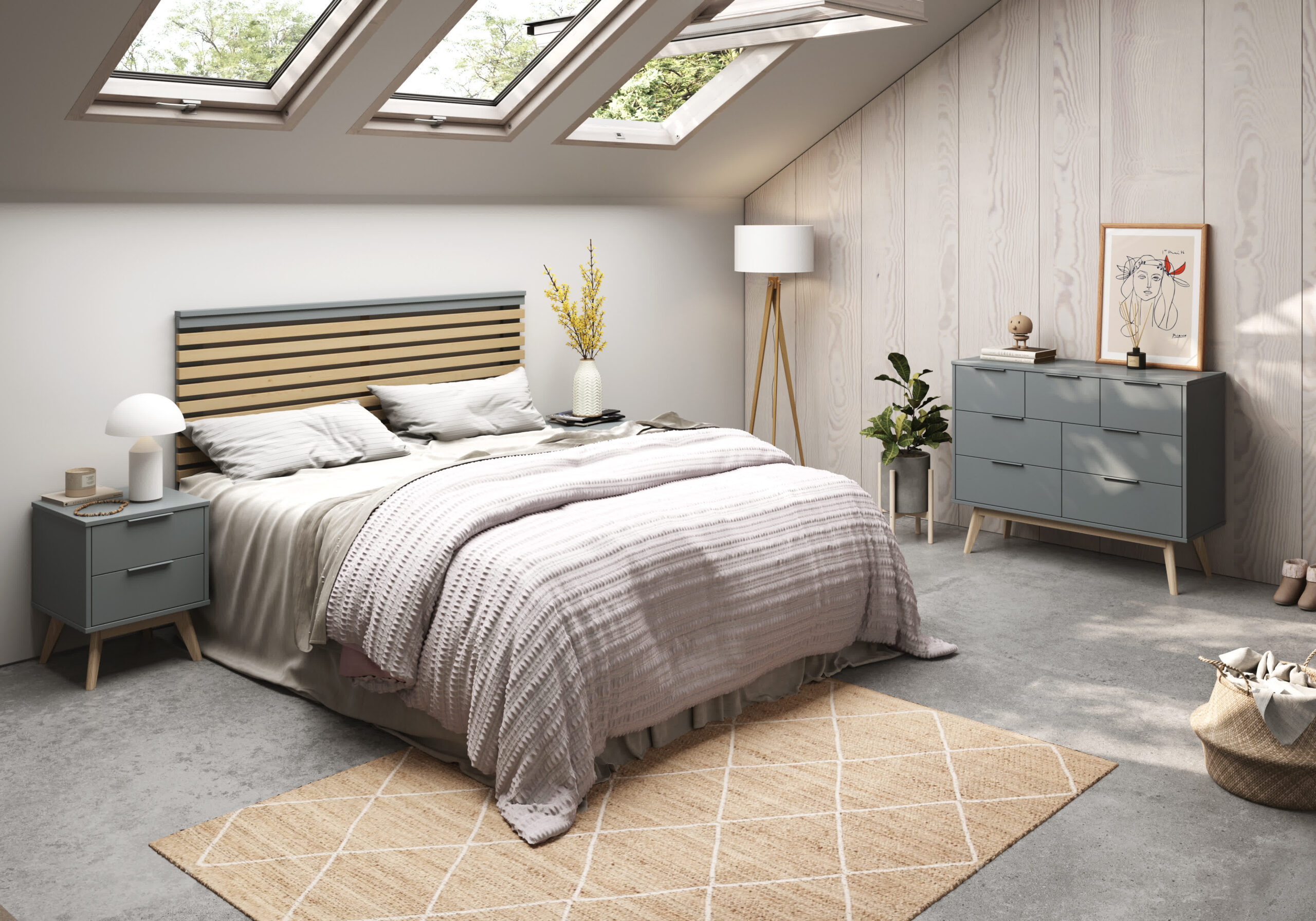 MESITA PISCO 2C VERDE KAKI 444C/CERA BLANCA - Imagen 2