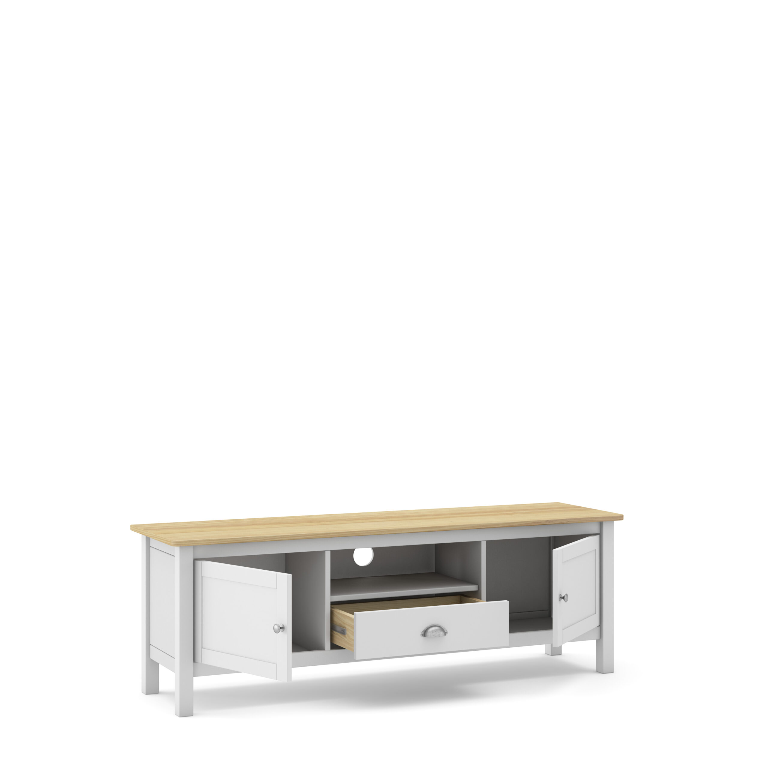 MUEBLE TV MISTI 2P1C1H BLANCO/ROBLE - Imagen 8