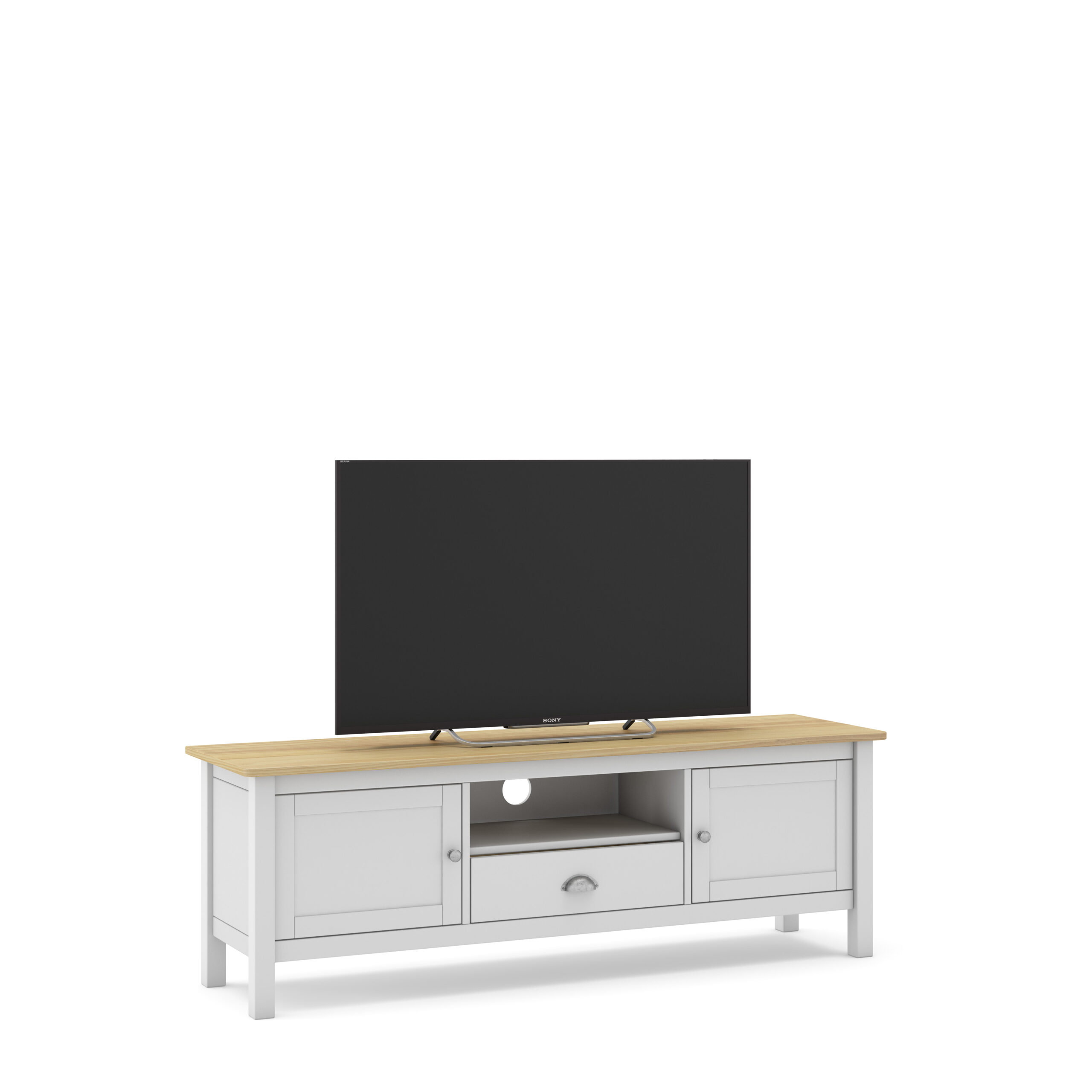 MUEBLE TV MISTI 2P1C1H BLANCO/ROBLE - Imagen 9