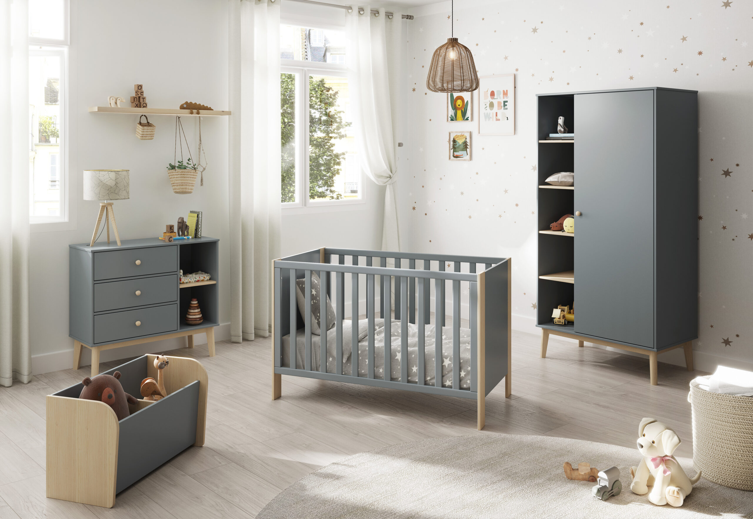 ARMARIO ESTEBAN 1P5H VERDE KAKI 444C/CERA BLANCA - Imagen 3