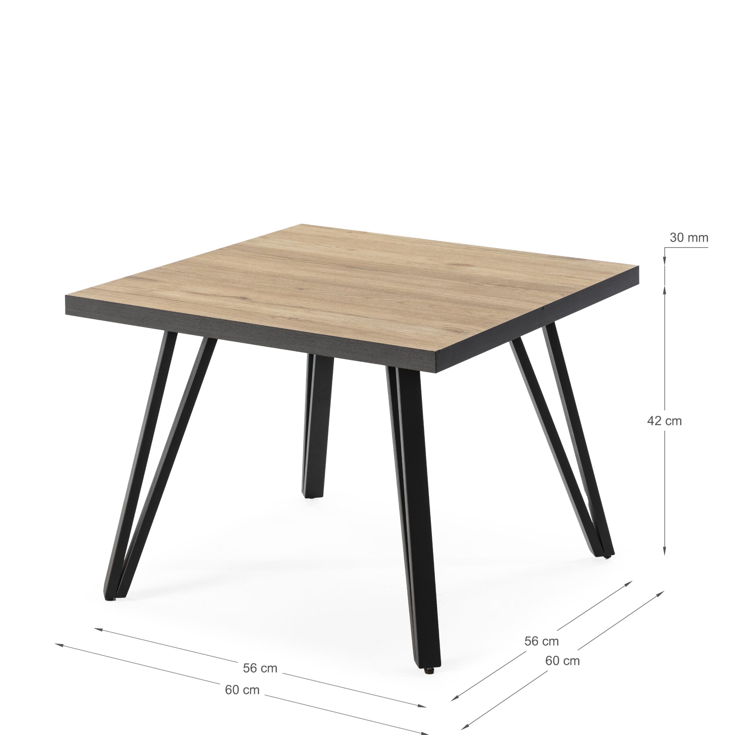 MESA CENTRO CUAD. SINDI 60X60 NATURAL/CANTO BOCAMI - Imagen 4