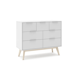 COMODA CAMPUS 4+3C BLANCO/CERA BLANCA