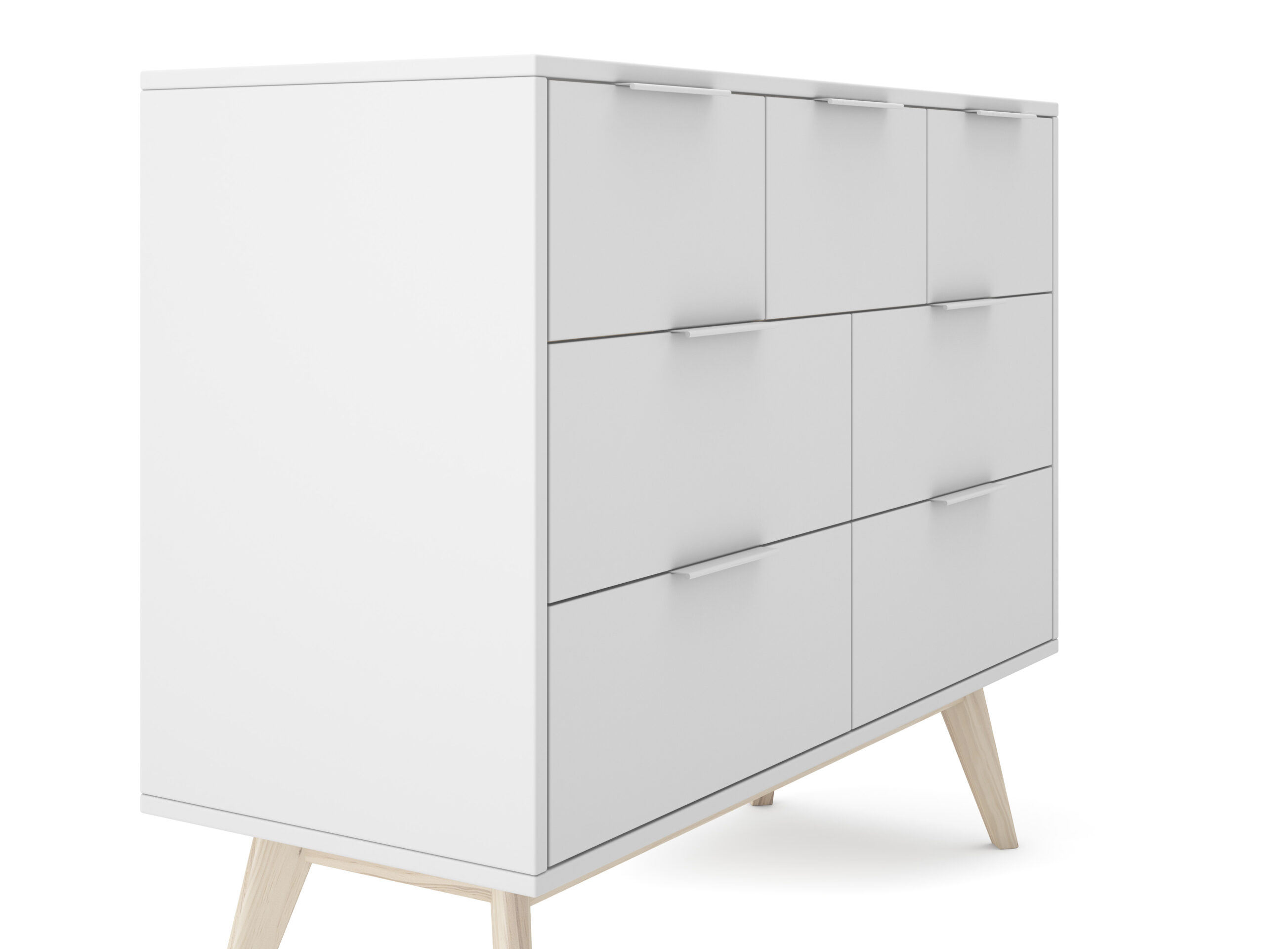 COMODA CAMPUS 4+3C BLANCO/CERA BLANCA - Imagen 5