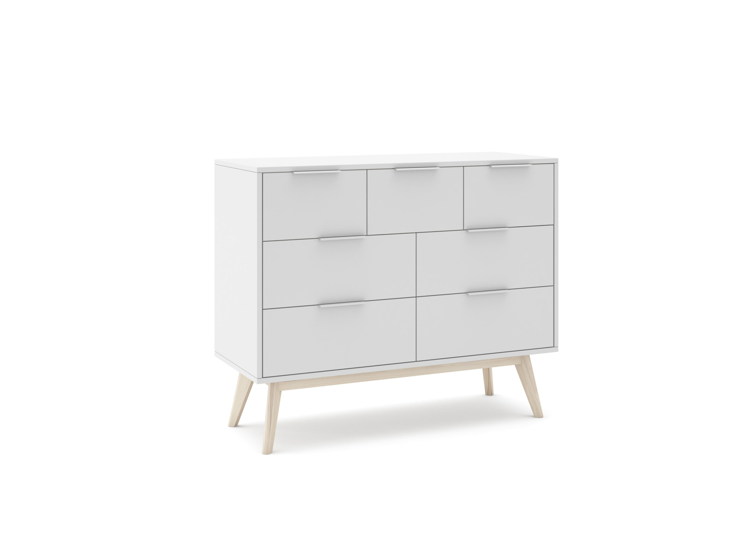 COMODA CAMPUS 4+3C BLANCO/CERA BLANCA