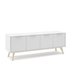 MUEBLE TV CAMPUS 4P BLANCO/CERA BLANCA