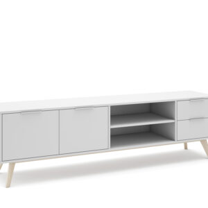MUEBLE TV CAMPUS 2P2C2H BLANCO/CERA BLANCA