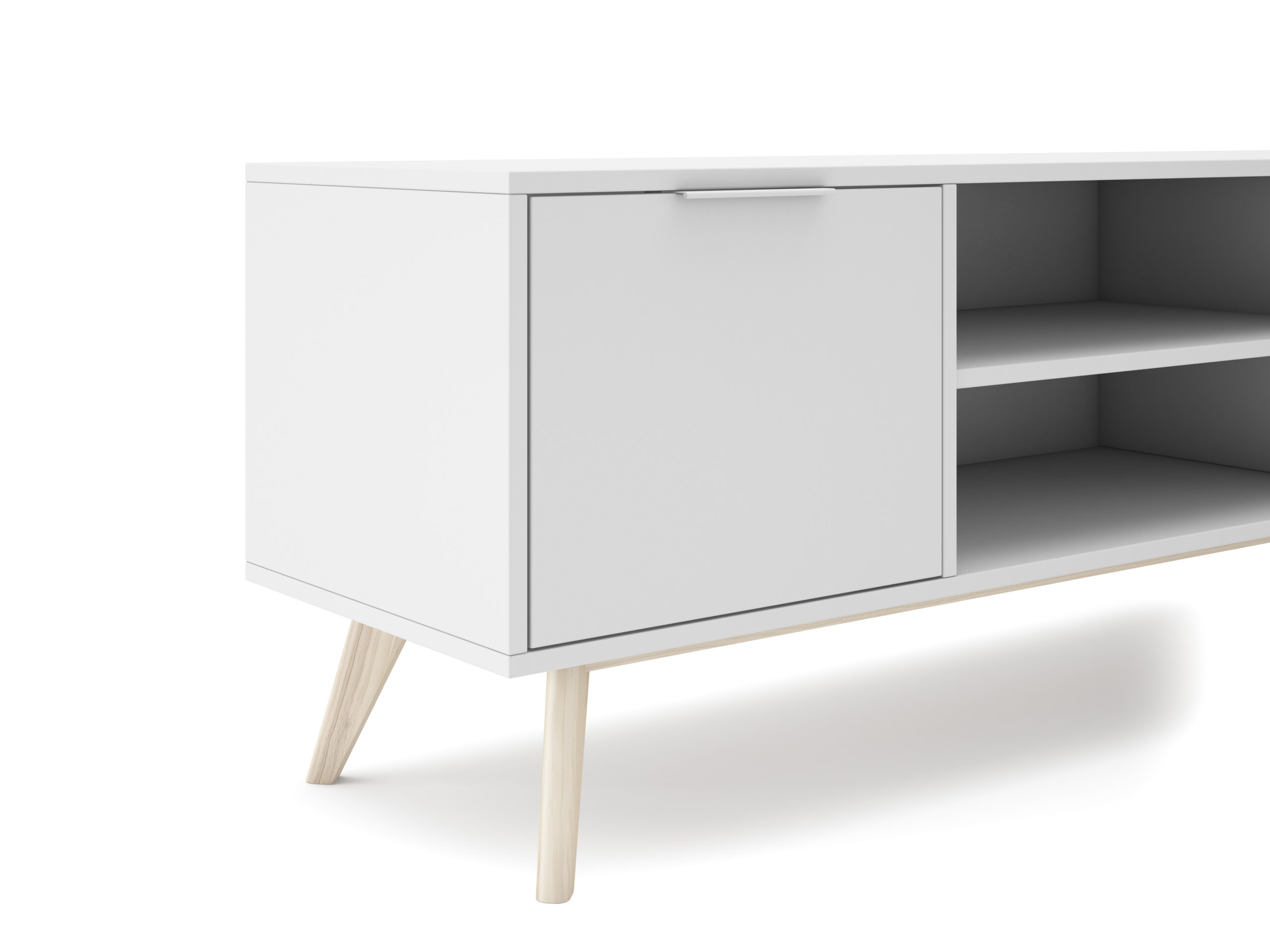 MUEBLE TV CAMPUS 2P2H BLANCO/CERA BLANCA - Imagen 4