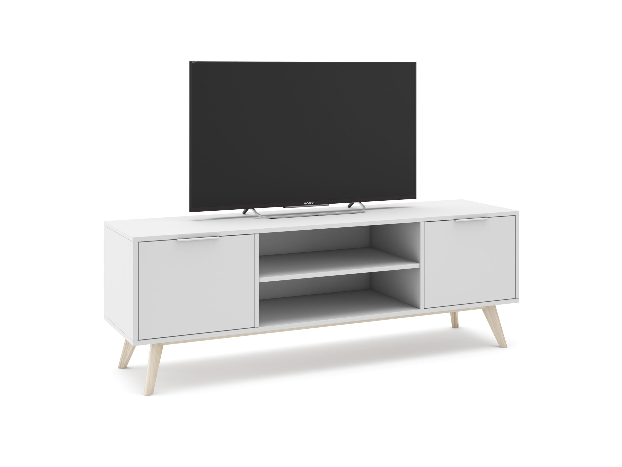 MUEBLE TV CAMPUS 2P2H BLANCO/CERA BLANCA - Imagen 9