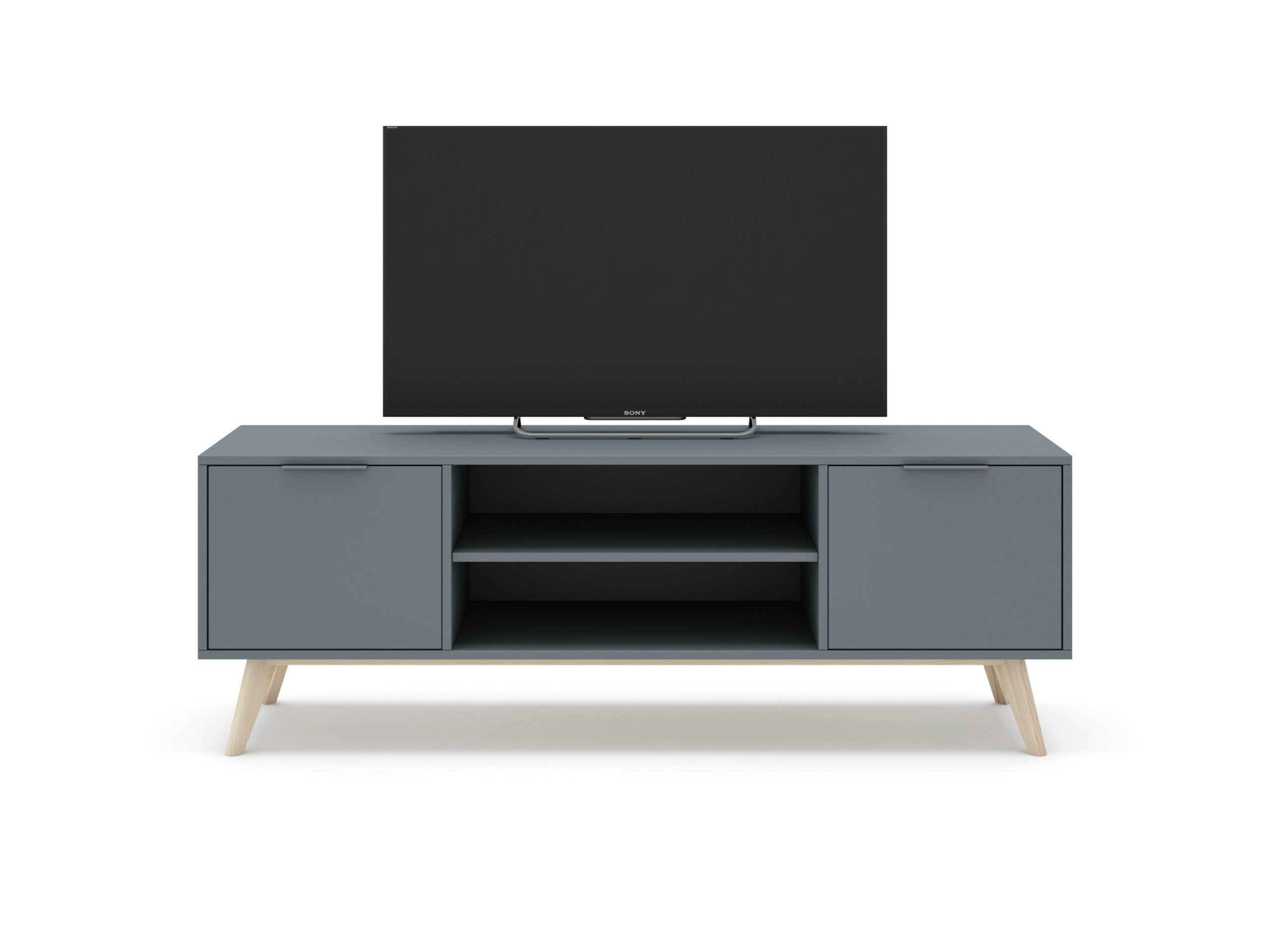 MUEBLE TV PISCO 2P2H VERDE KAKI 444C/CERA BLANCA - Imagen 6