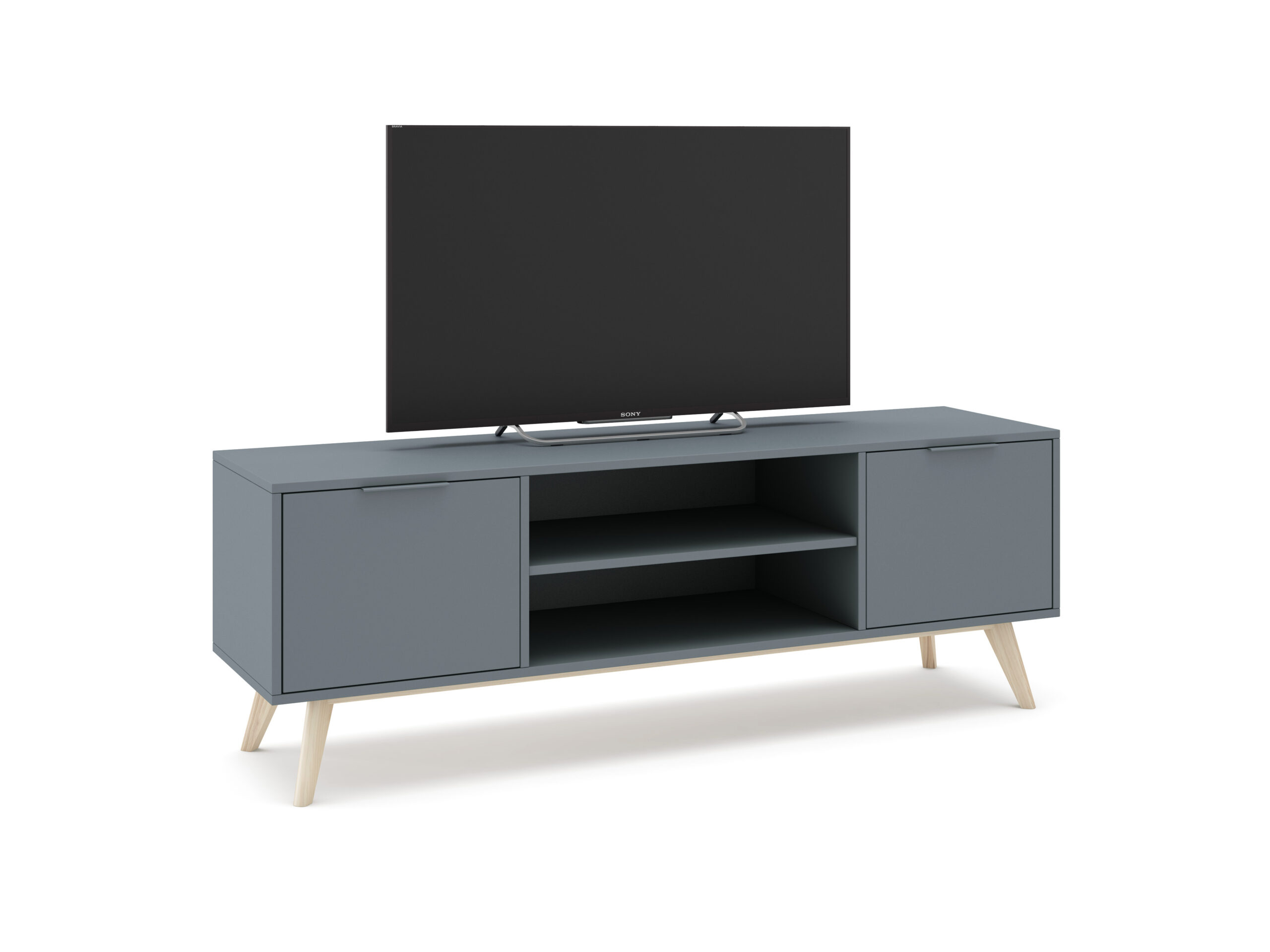 MUEBLE TV PISCO 2P2H VERDE KAKI 444C/CERA BLANCA - Imagen 9