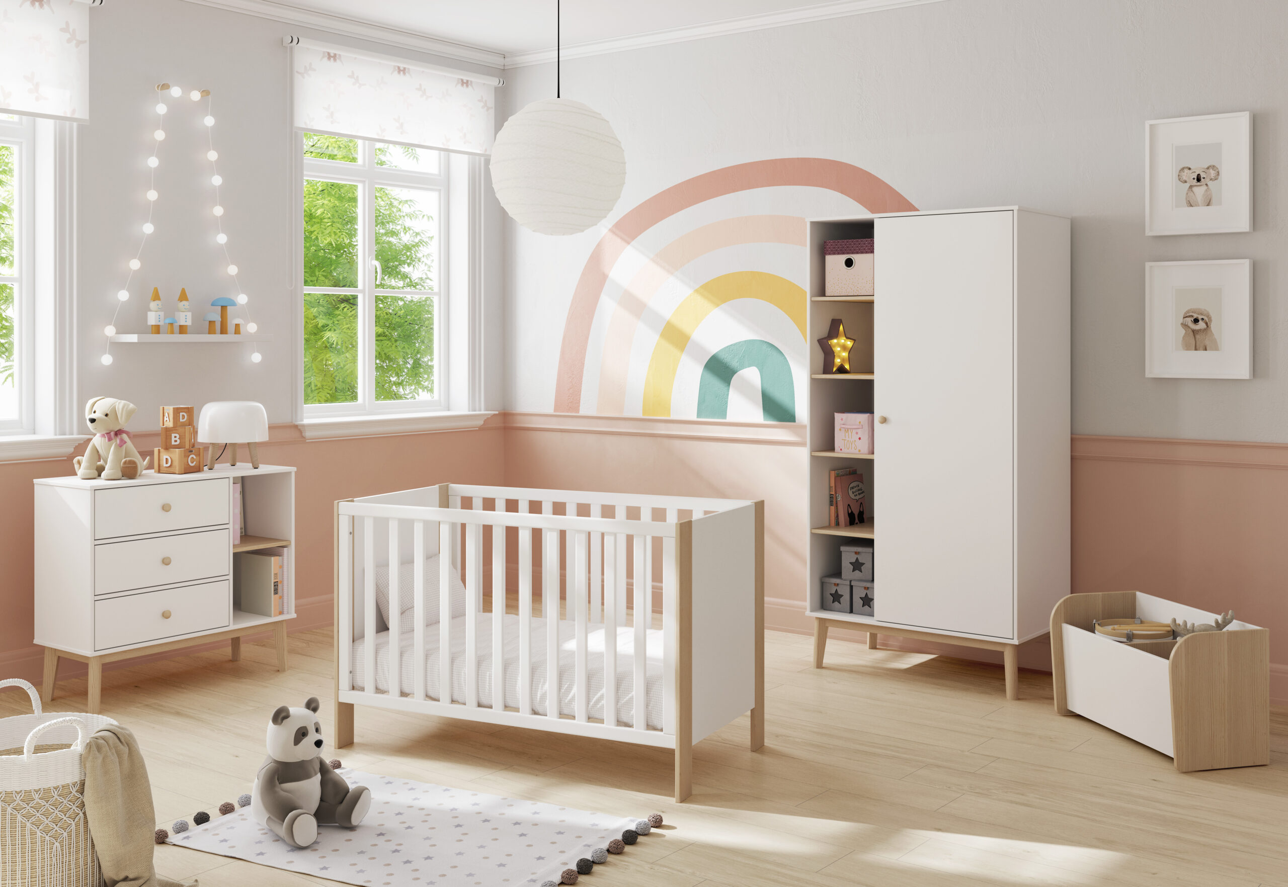 COMODA ESTEBAN 3C2H BLANCO/CERA BLANCA - Imagen 3