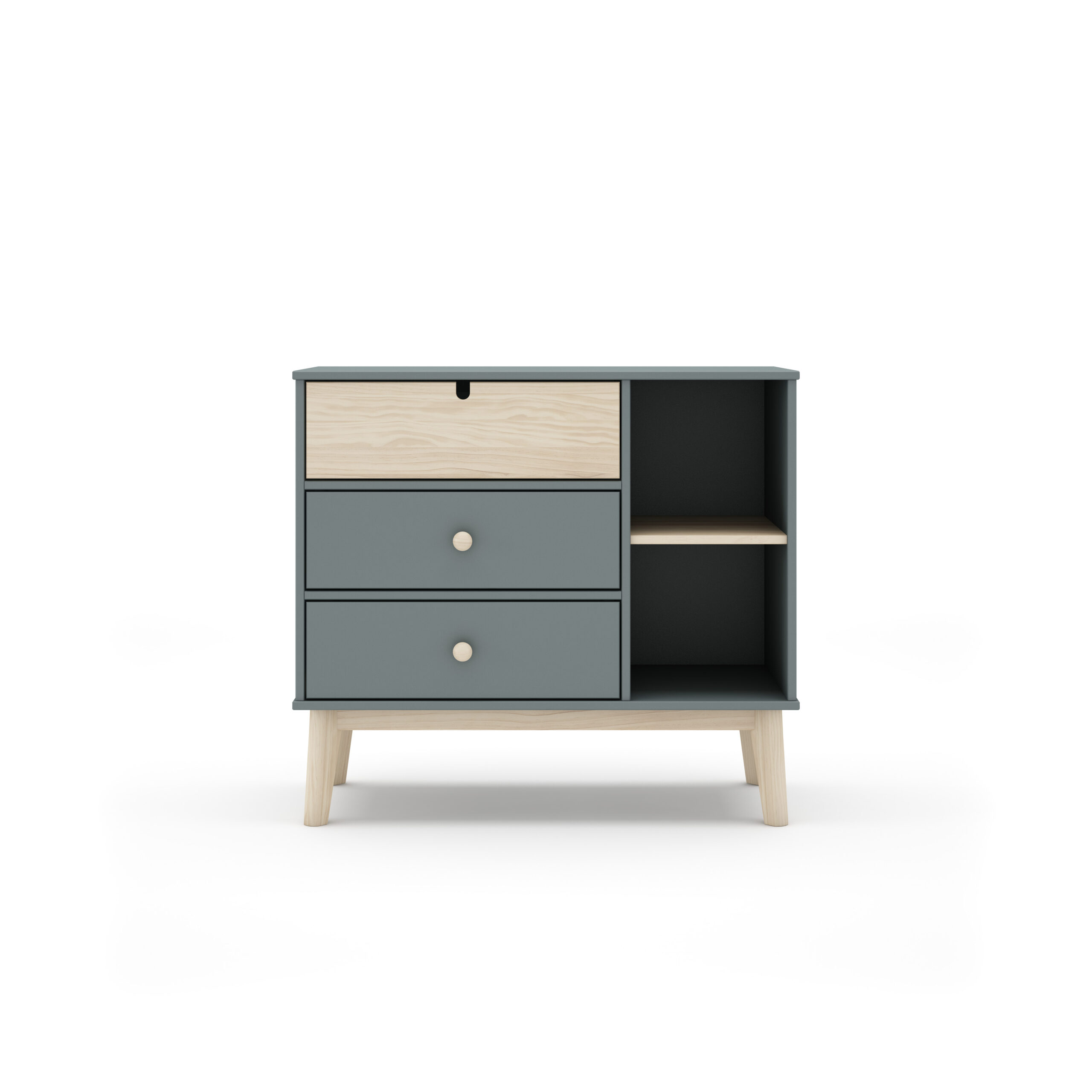 COMODA ESTEFANIA 3C2H VERDE KAKI 444C/CERA BLANCA - Imagen 6