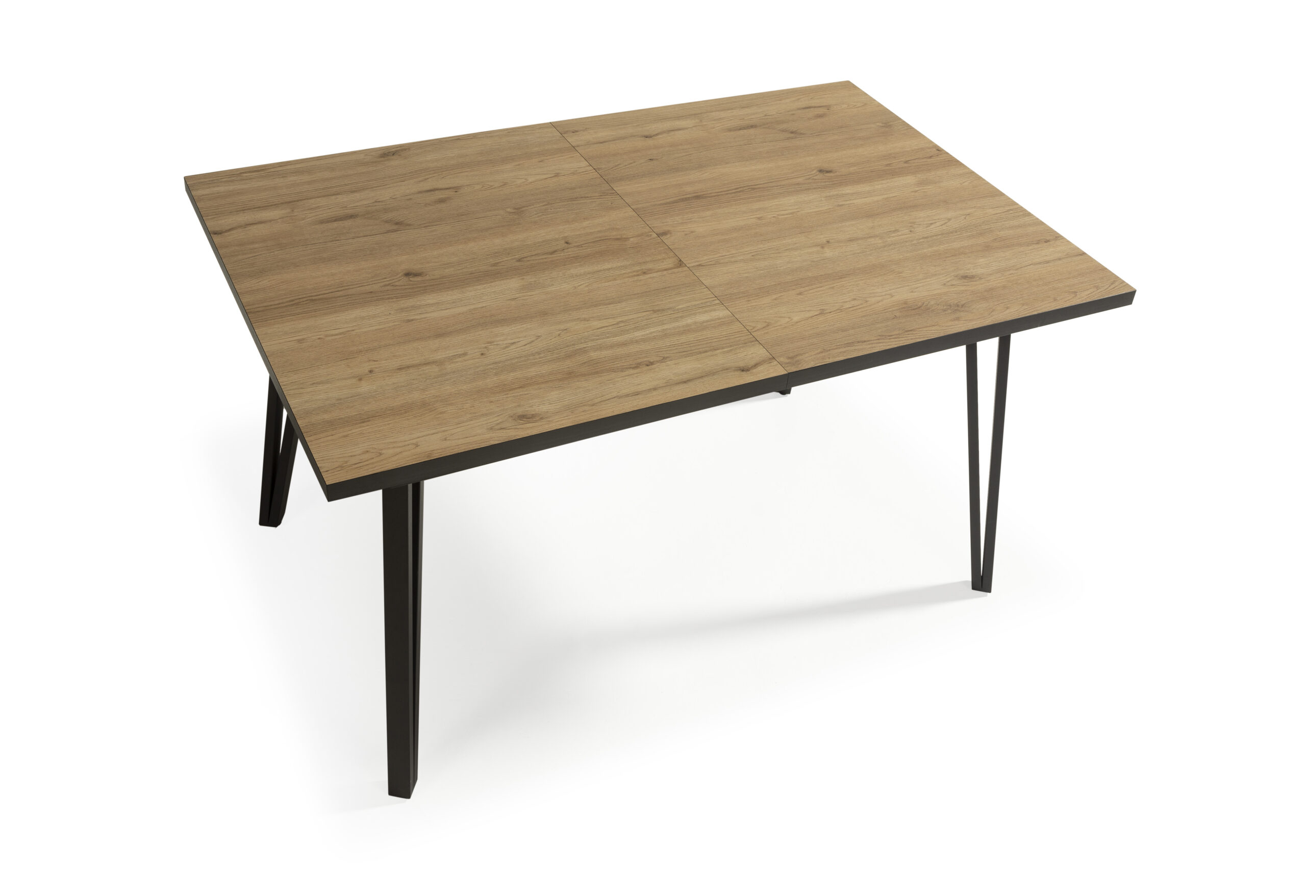 MESA RECT. Ext/Negro CLEO 140/180 NATURAL/CANTO BO - Imagen 7