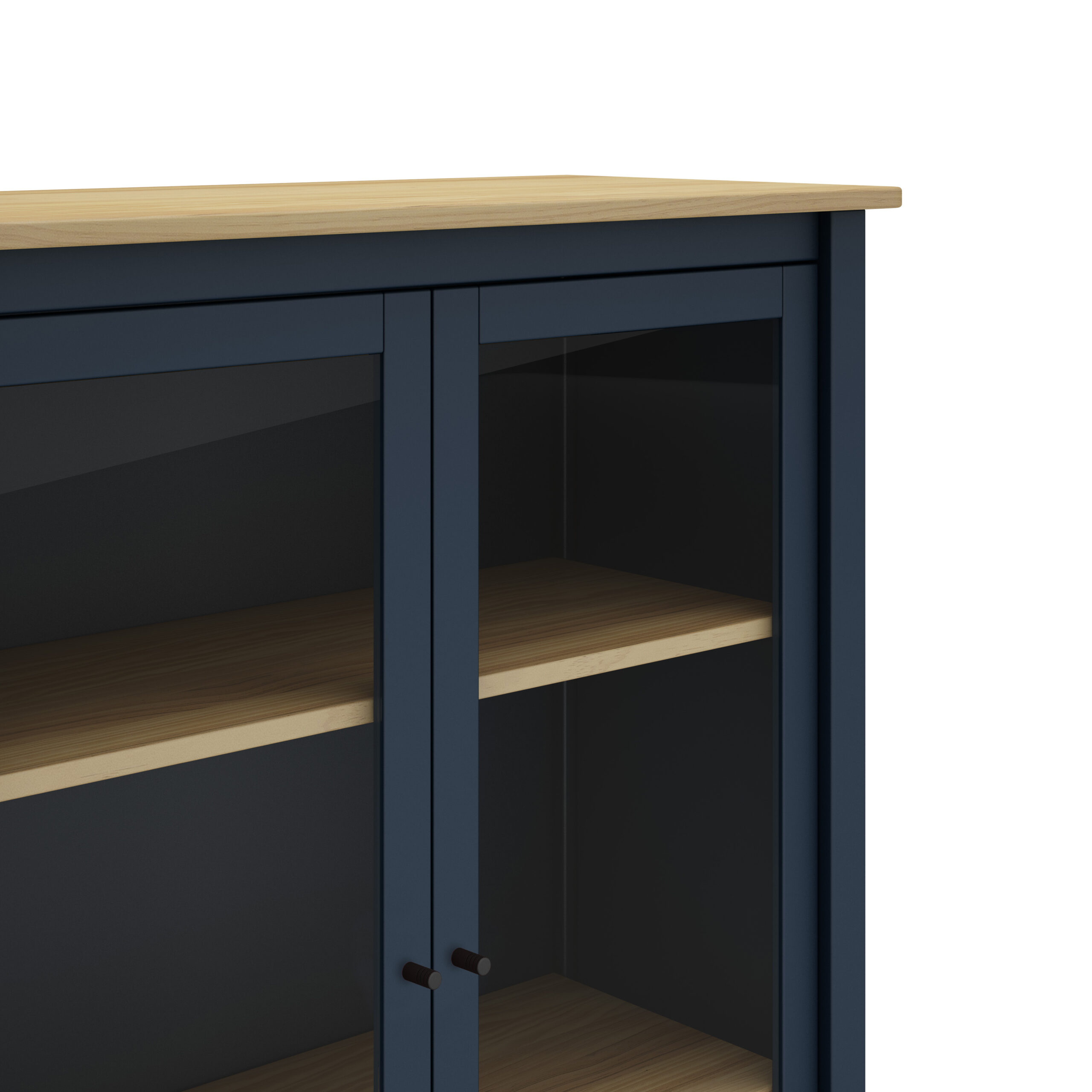 VITRINA MISTI 2P AZUL 7546/ROBLE - Imagen 4