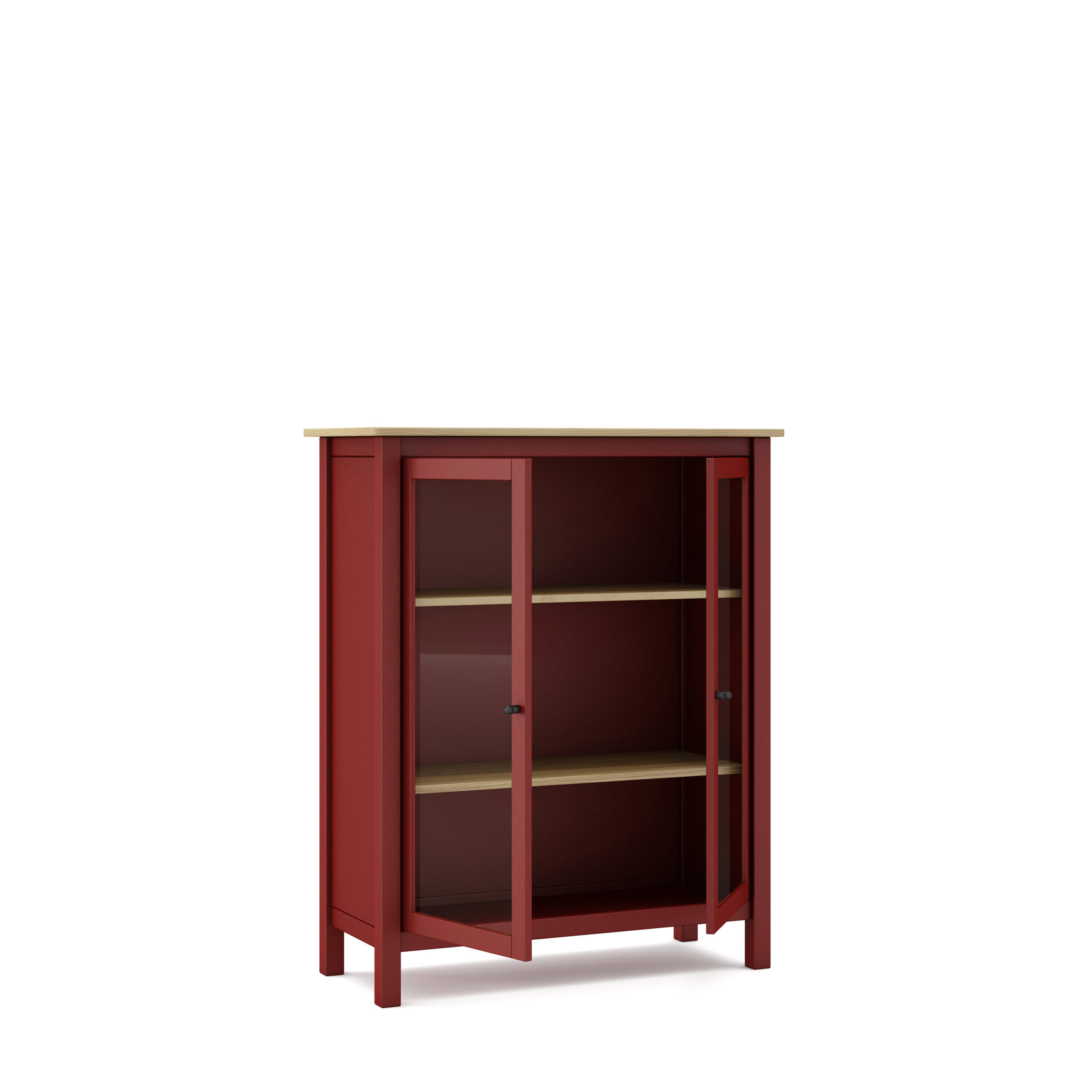 VITRINA MISTI 2P BURDEOS/ROBLE - Imagen 11