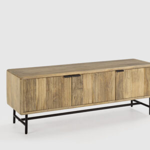 MUEBLE TV MUNDRA 3P MADERA MANGO PATA METAL