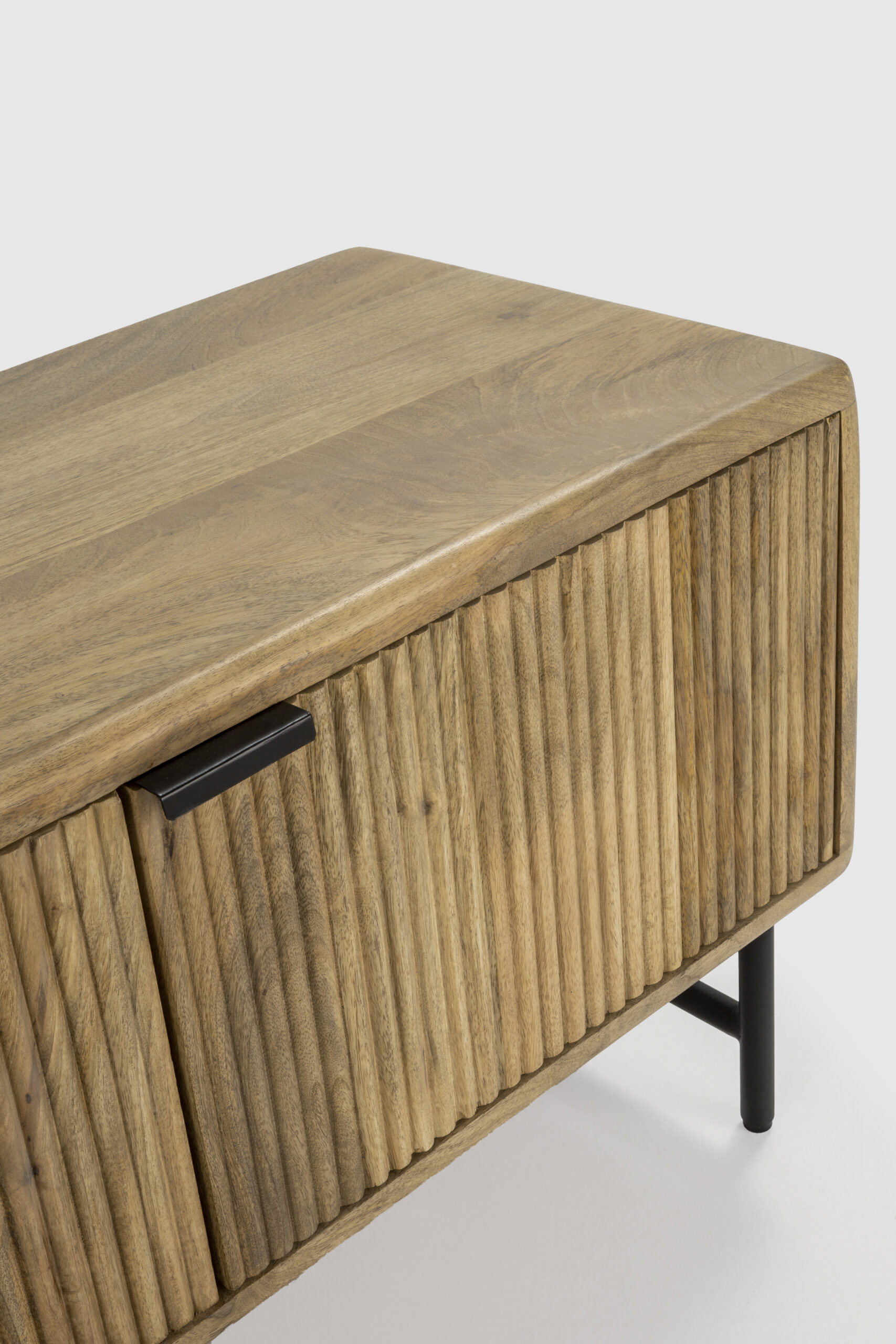 MUEBLE TV MUNDRA 3P MADERA MANGO PATA METAL - Imagen 5