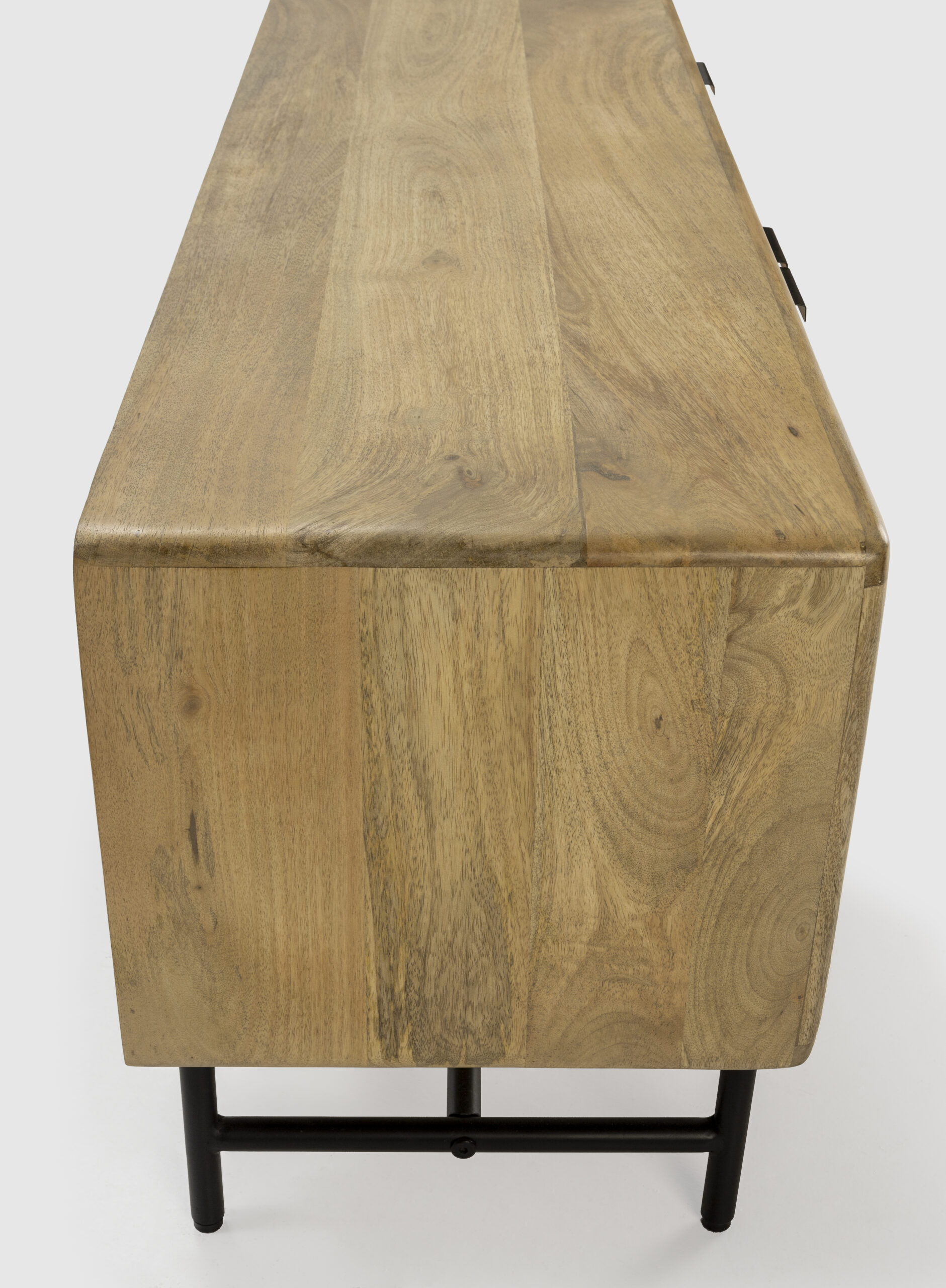 MUEBLE TV MUNDRA 3P MADERA MANGO PATA METAL - Imagen 6