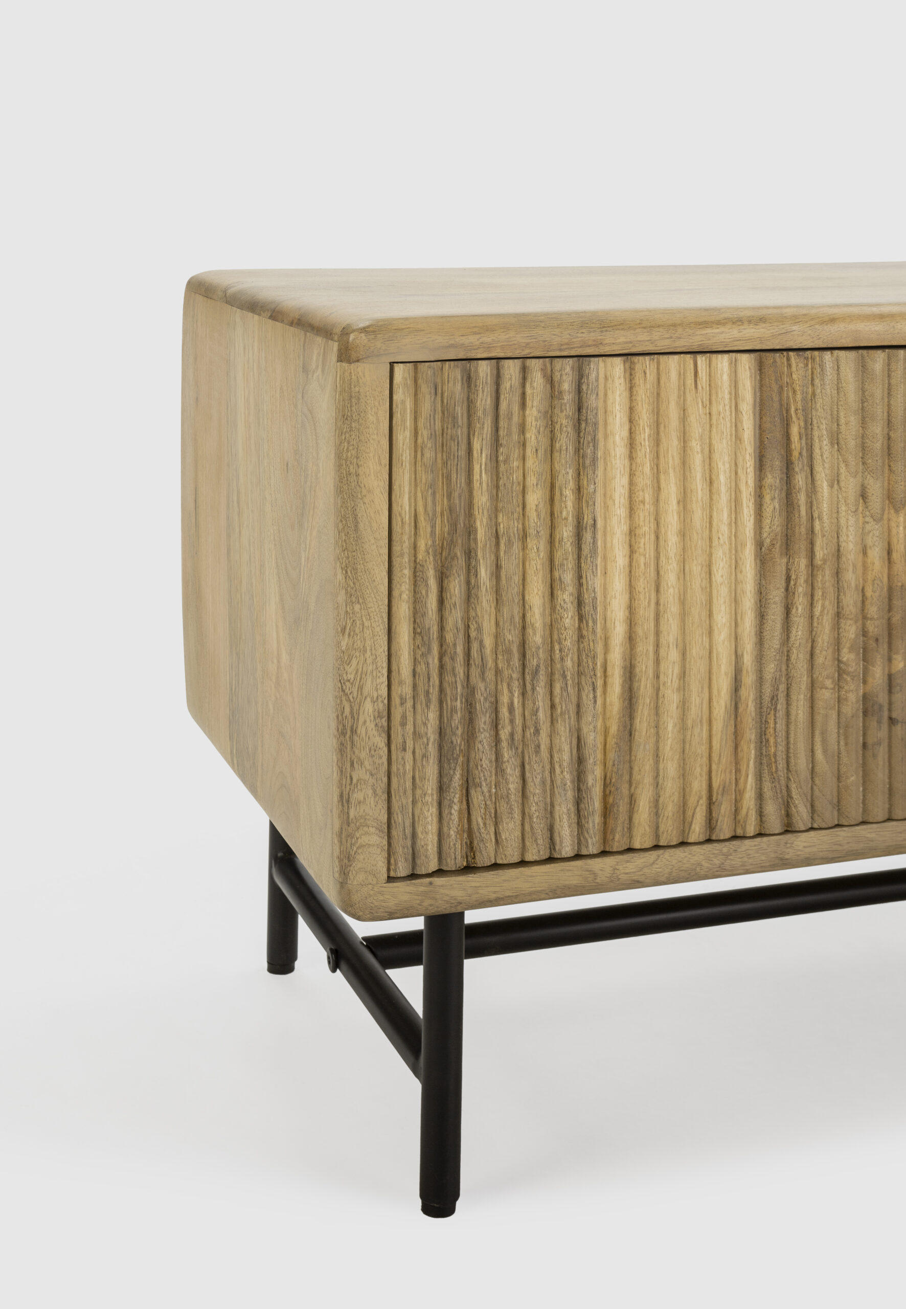 MUEBLE TV MUNDRA 3P MADERA MANGO PATA METAL - Imagen 7