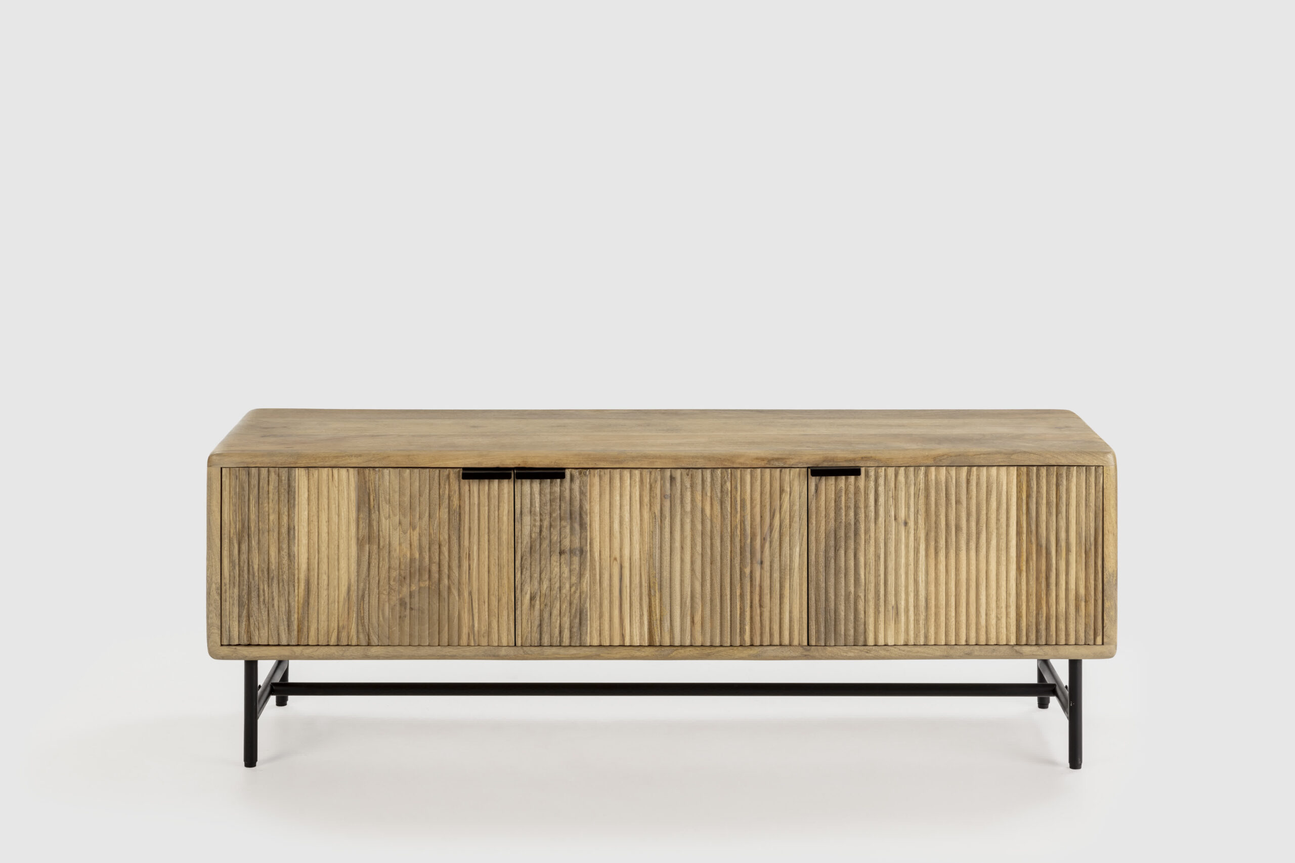 MUEBLE TV MUNDRA 3P MADERA MANGO PATA METAL - Imagen 8