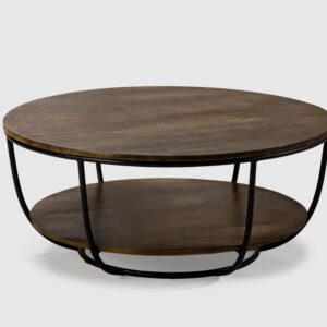 MESA CENTRO REDONDA DELHI MADERA MANGO