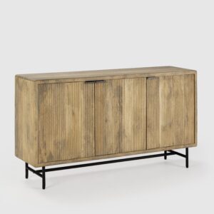 APARADOR MUNDRA 3P 150CM MADERA MANGO PATA METAL