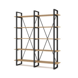 ESTANTERIA AVIVA 147.5CM SEPET/METAL NEGRO 5 ESTAN