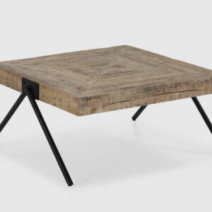 MESA CENTRO INDRA MADERA MANGO NATURAL PATA METAL