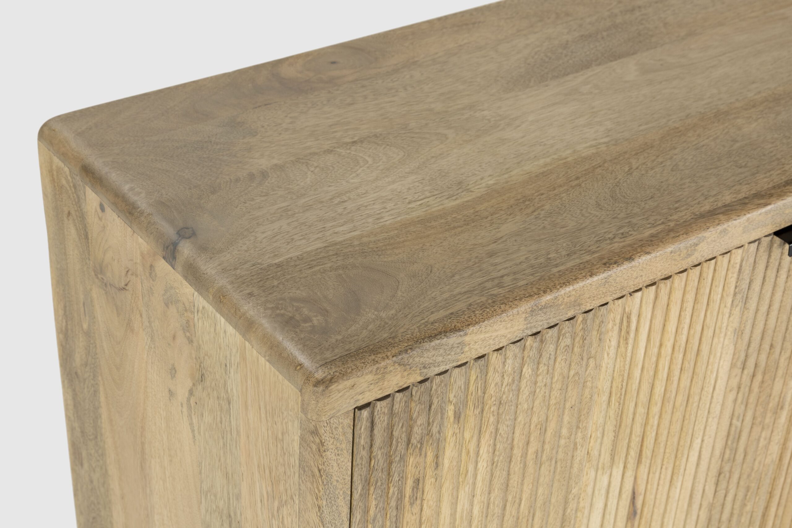 APARADOR MUNDRA 4P 190CM MADERA MANGO PATA METAL - Imagen 3