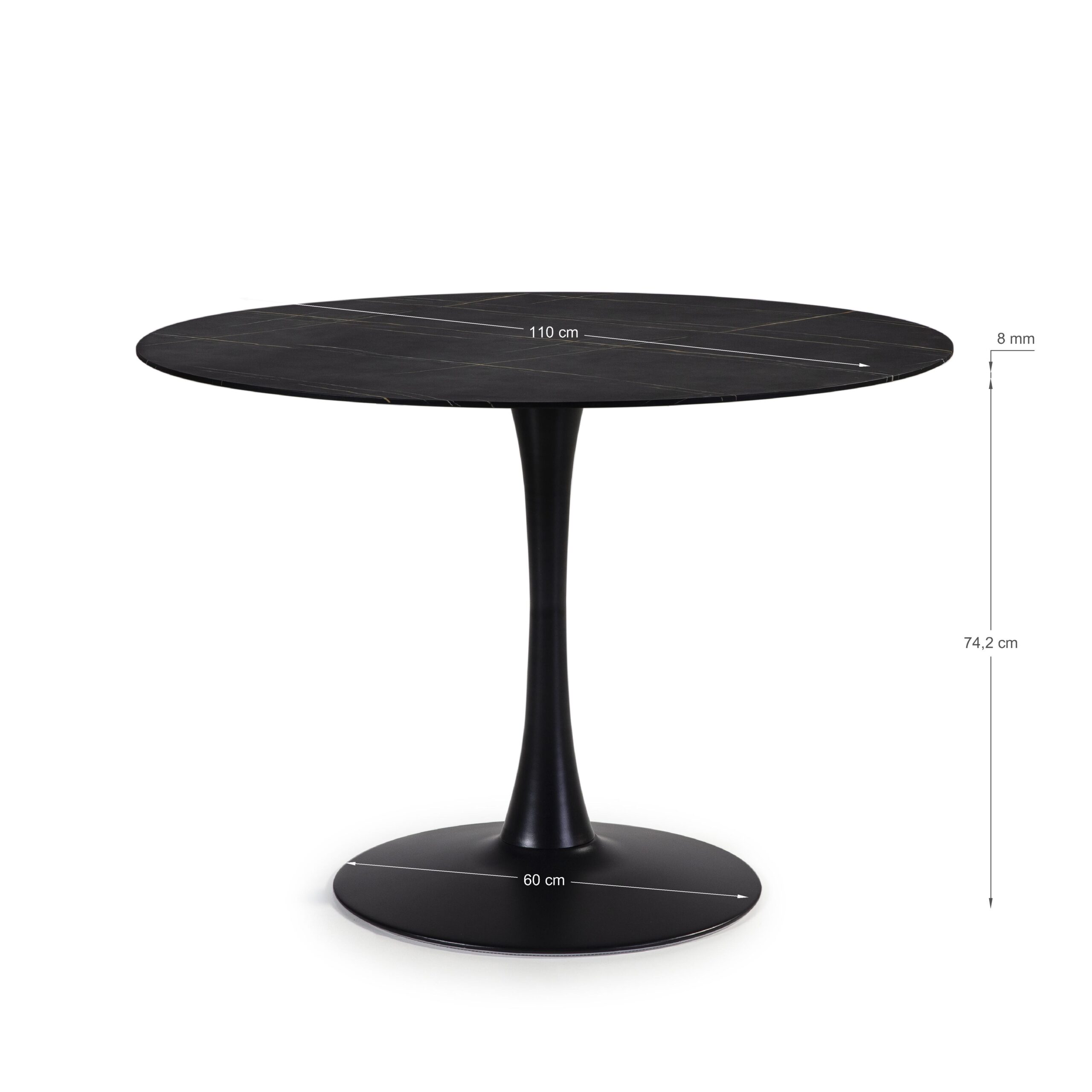 MESA REDON. ADA 110CM NEGRO - Imagen 4