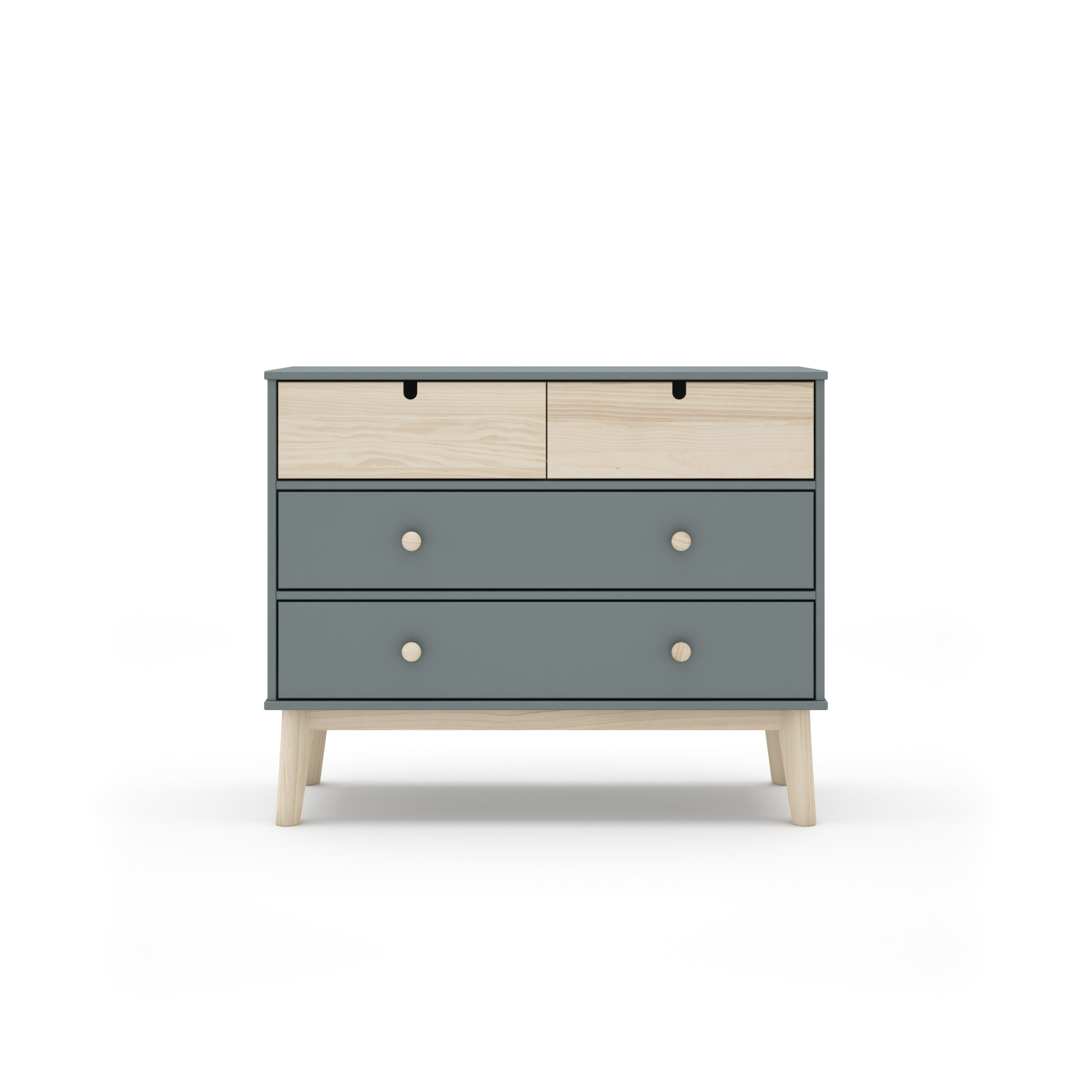 COMODA ESTEFANIA 2+2C VERDE KAKI 444C/CERA BLANCA - Imagen 6