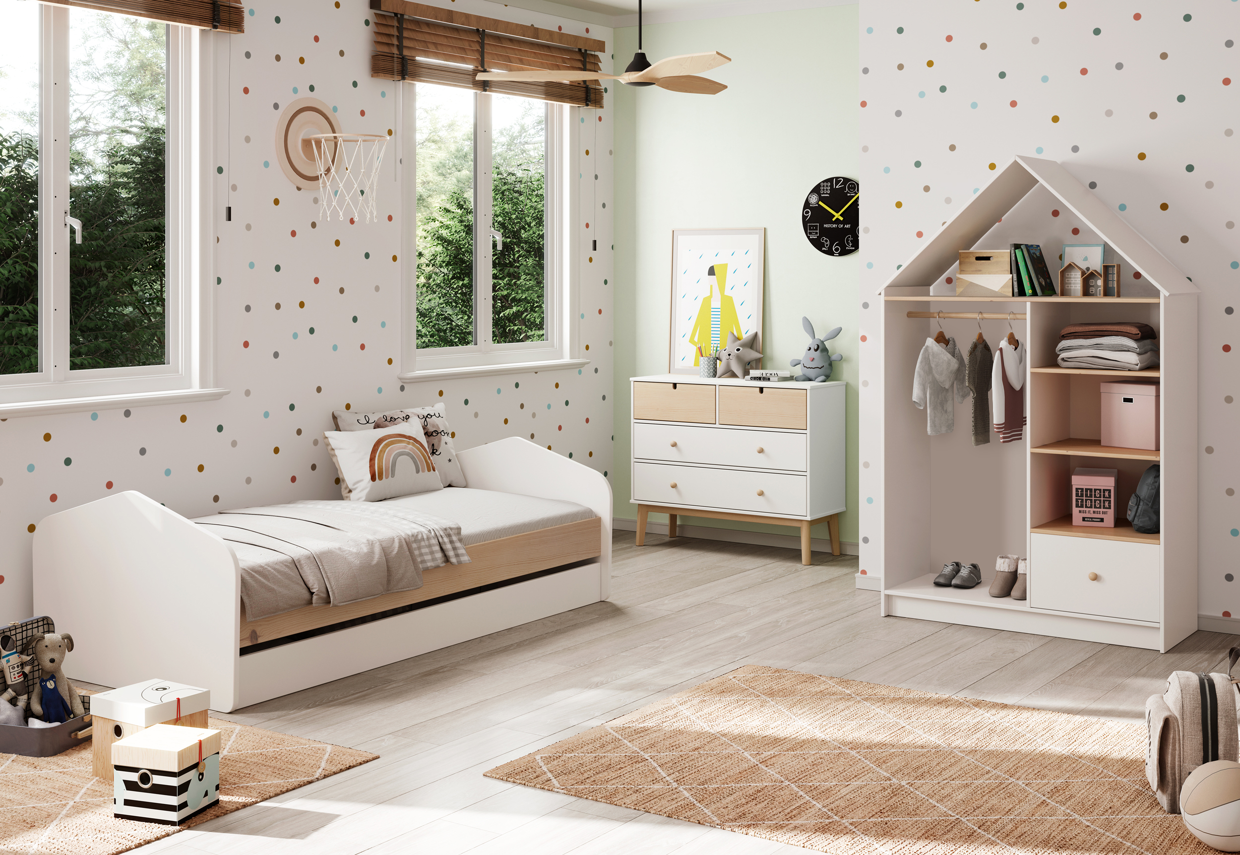 BICAMA ESTEFANIA 200/190X90 BLANCO/CERA BLANCA C/S - Imagen 11