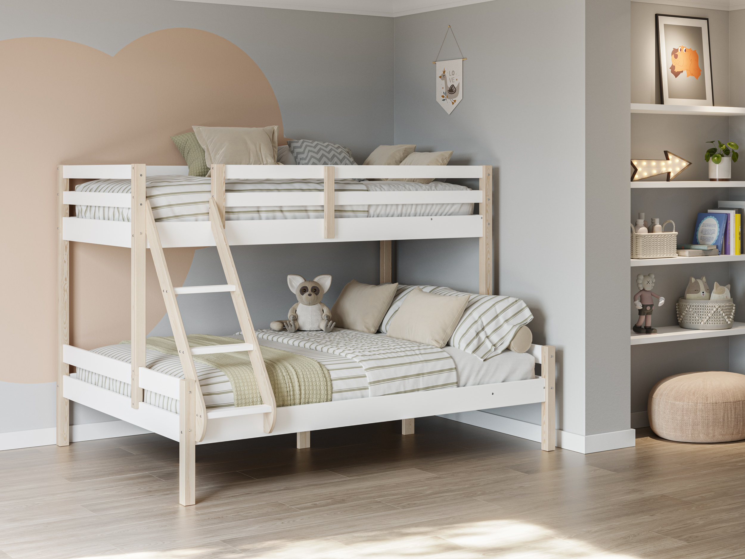 LITERA LIVIA 90/140X190 BLANCO/CERA BLANCA C/SM - Imagen 3