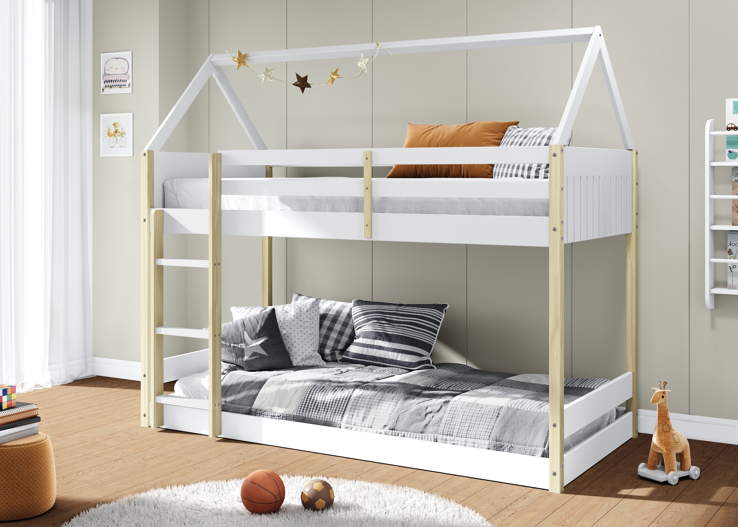 LITERA-MONTESSORI SILA C/CASITA BLANCO/CERA BLANCA - Imagen 2