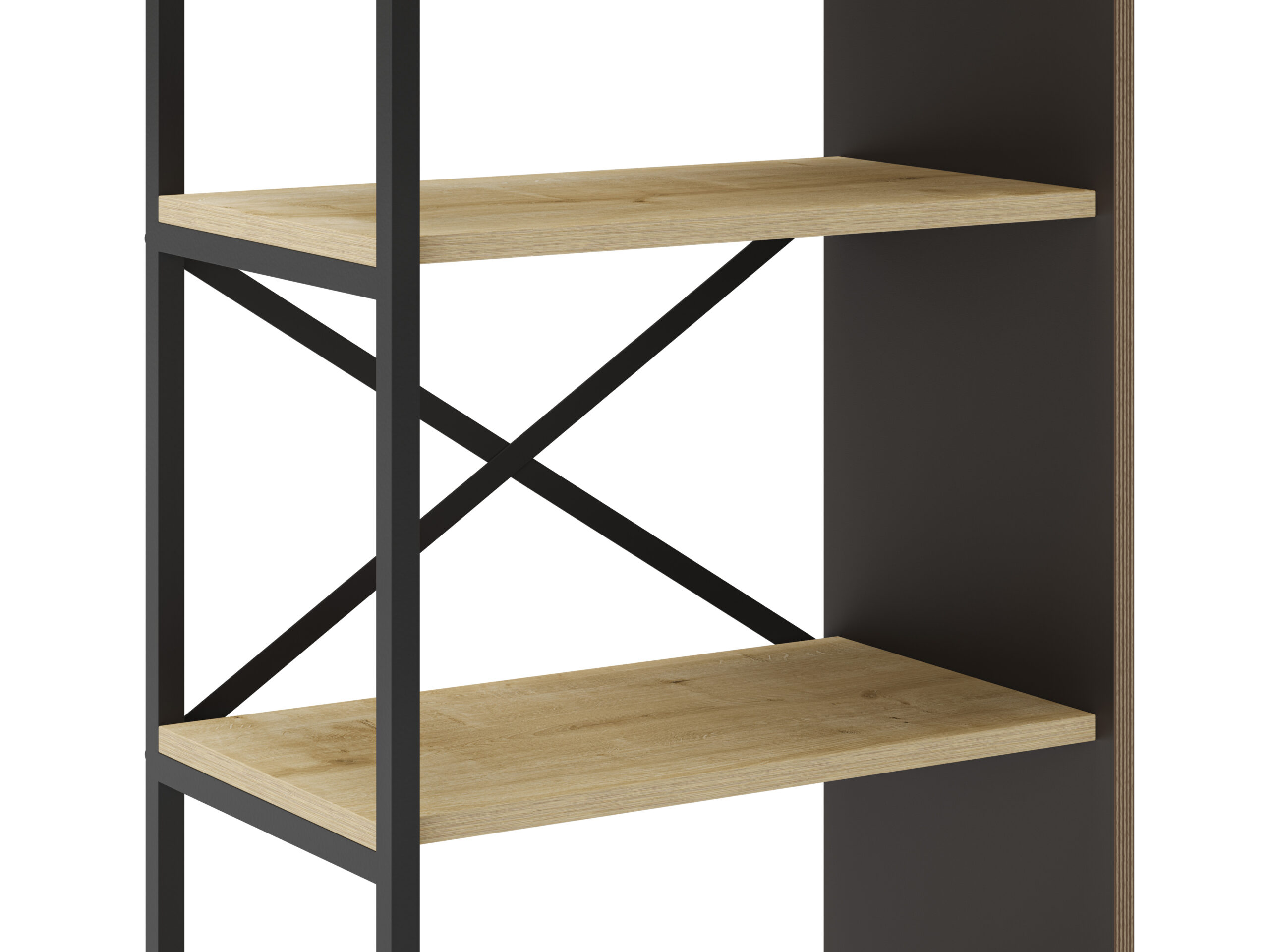 ESTANTERIA ARA 58CM ROBLE/NEGRO SILKY - Imagen 3