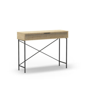 CONSOLA ECRIN 1C ROBLE PATA METAL