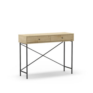 CONSOLA TITAN 2C ROBLE PATA METAL