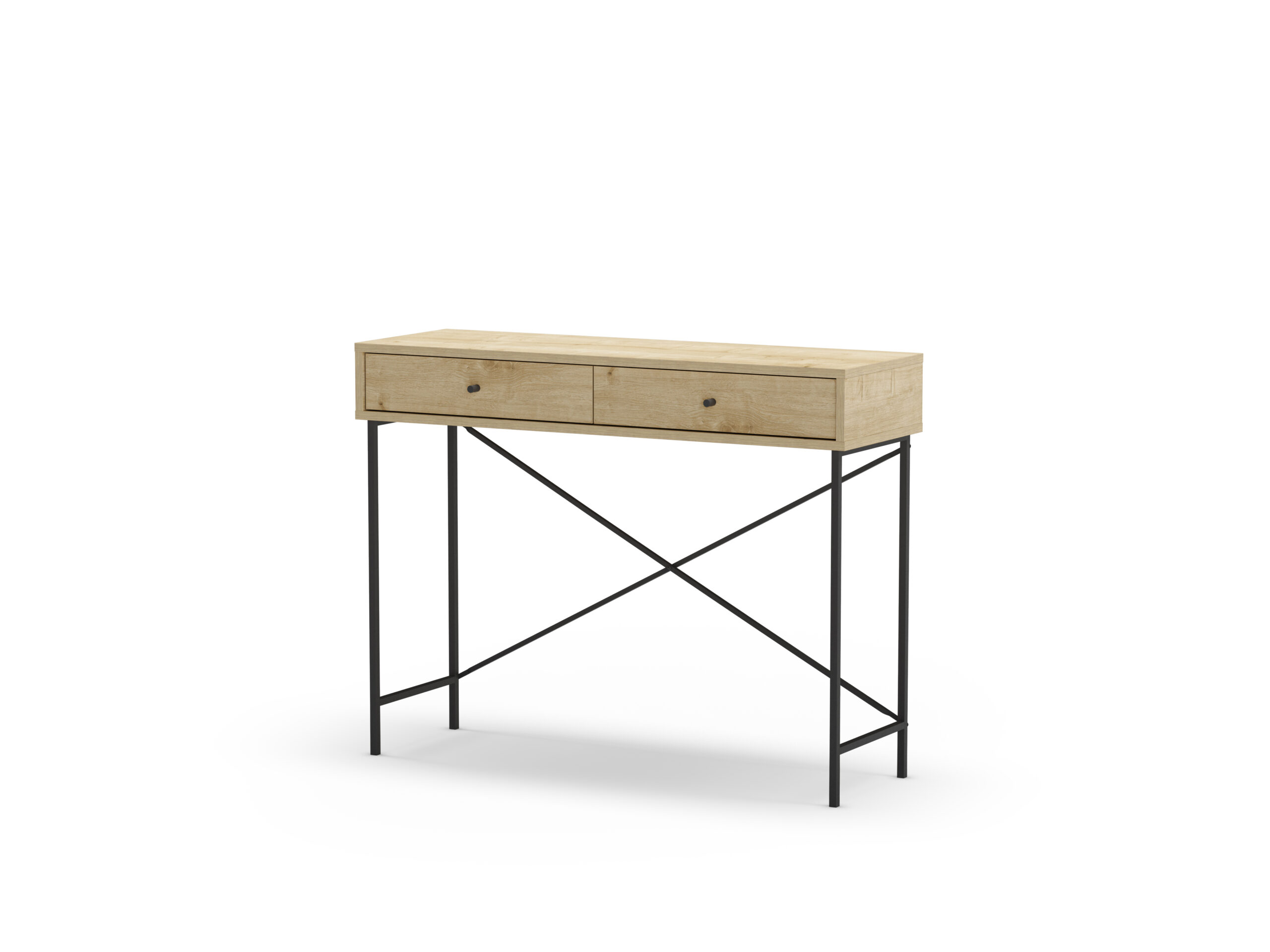 CONSOLA TITAN 2C ROBLE PATA METAL - Imagen 6