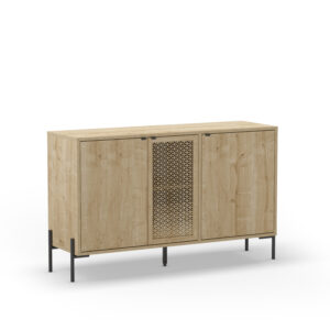 APARADOR INCA 3P ROBLE PATA METAL