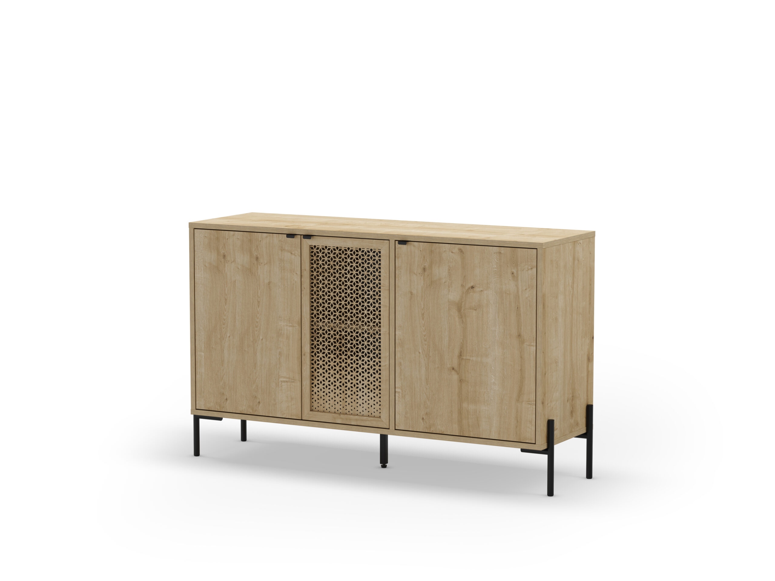 APARADOR INCA 3P ROBLE PATA METAL - Imagen 6