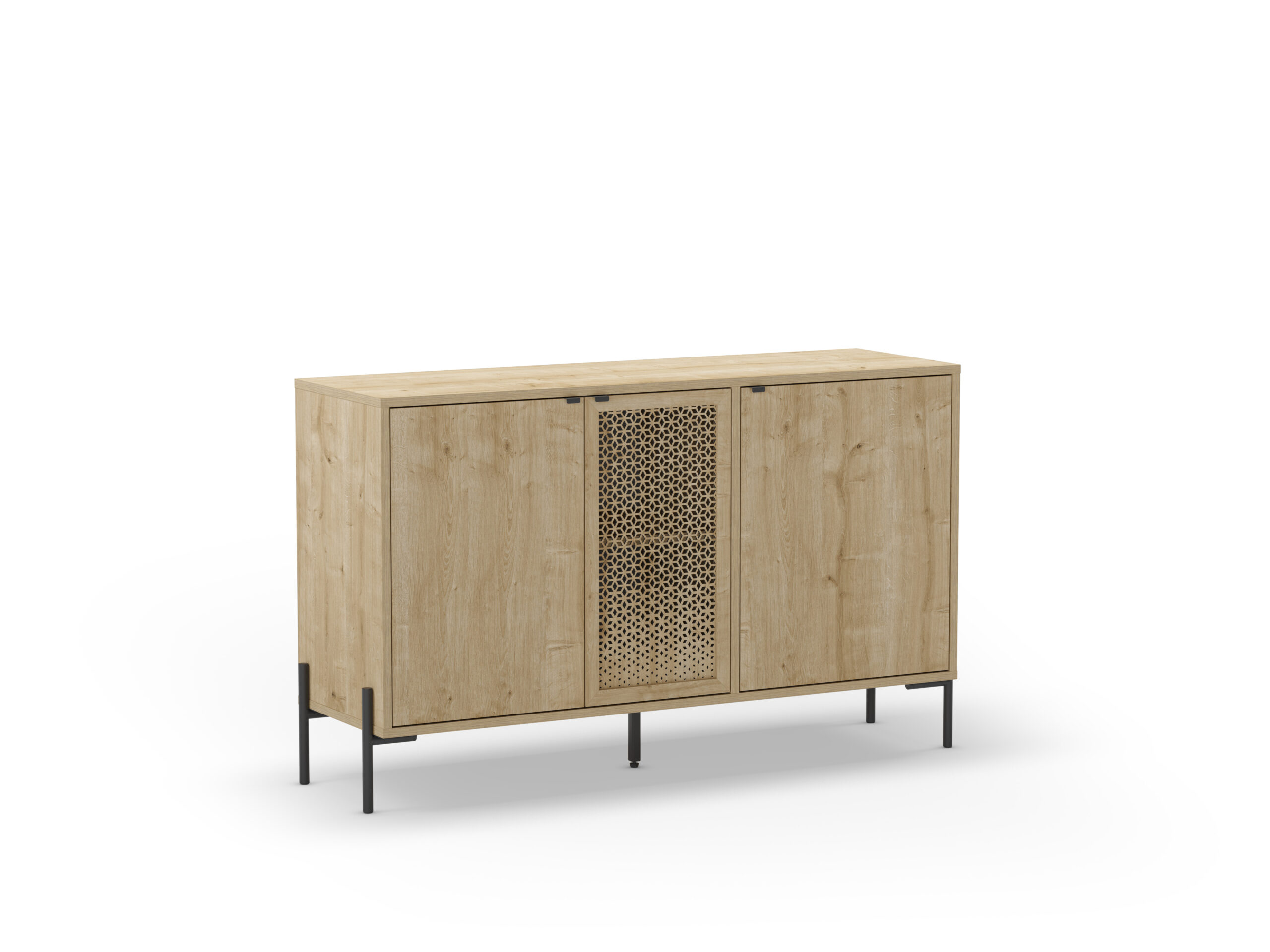 APARADOR INCA 3P ROBLE PATA METAL