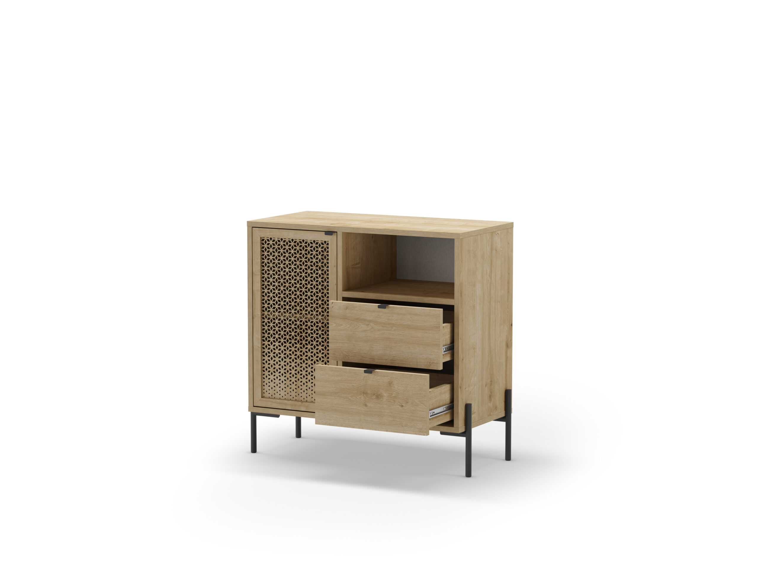 MUEBLE AUX. INCA 1P1H2C ROBLE PATA METAL - Imagen 6