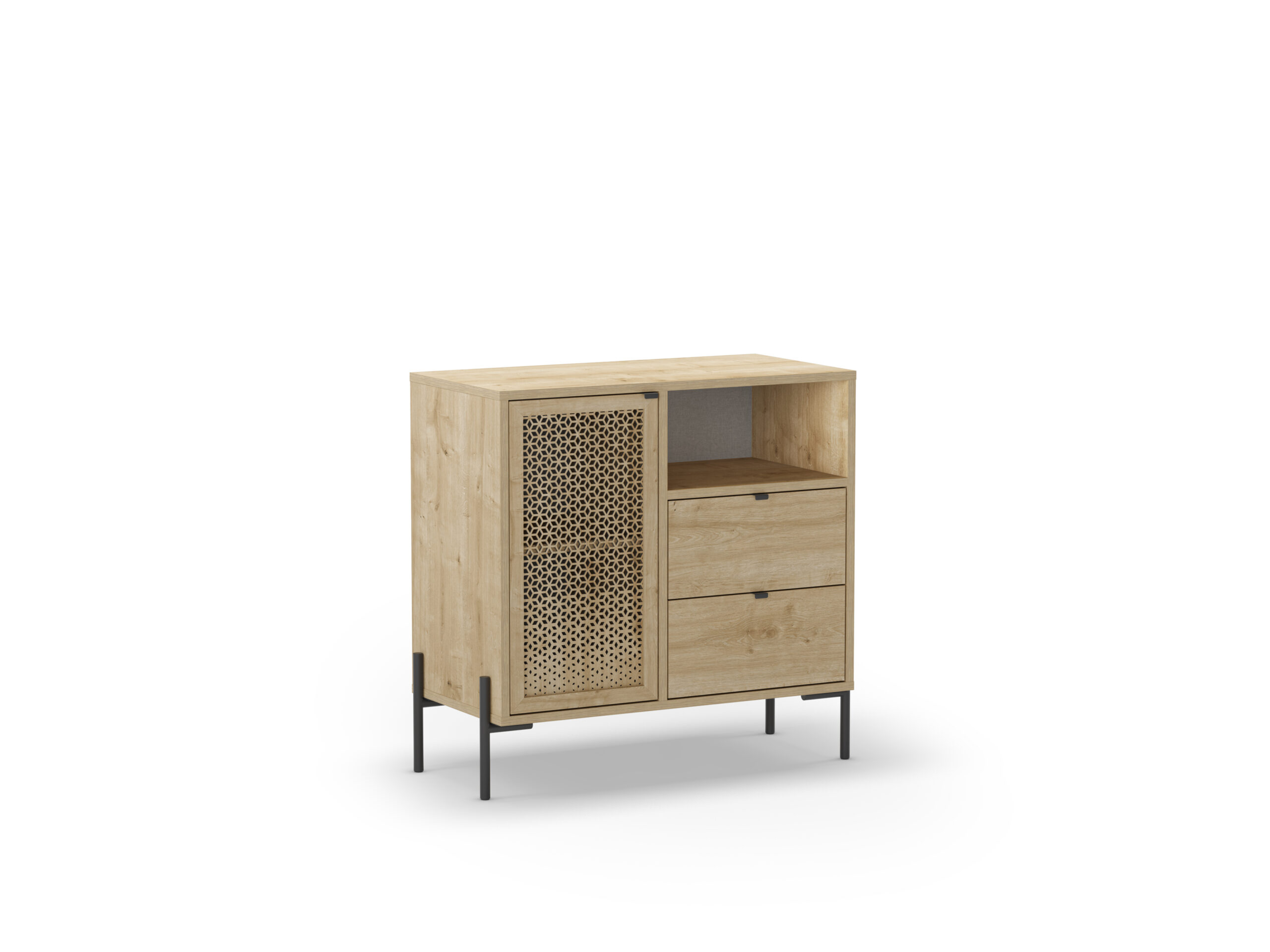 MUEBLE AUX. INCA 1P1H2C ROBLE PATA METAL