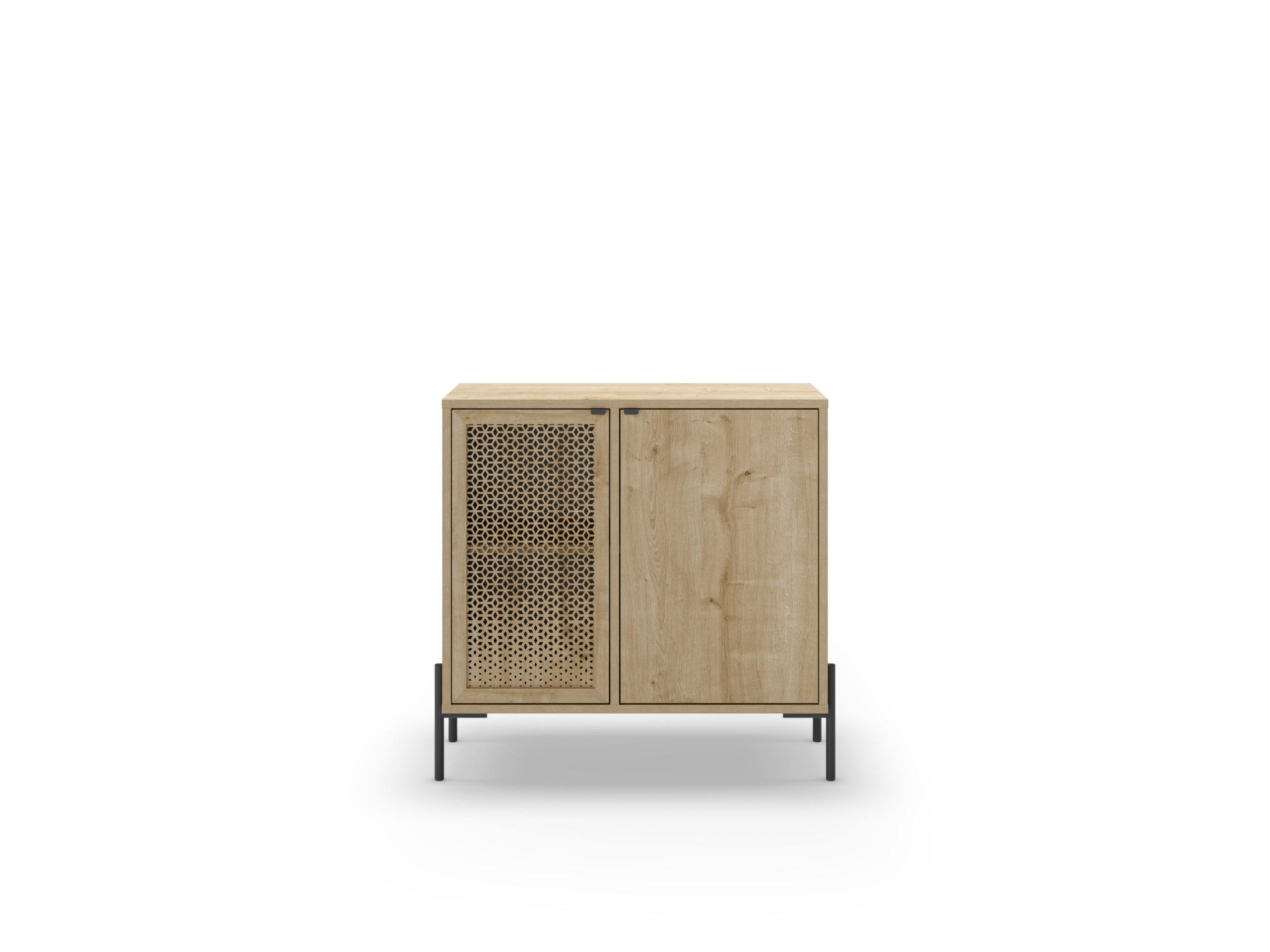 MUEBLE AUX./COMODA INCA 2P ROBLE PATA METAL - Imagen 7