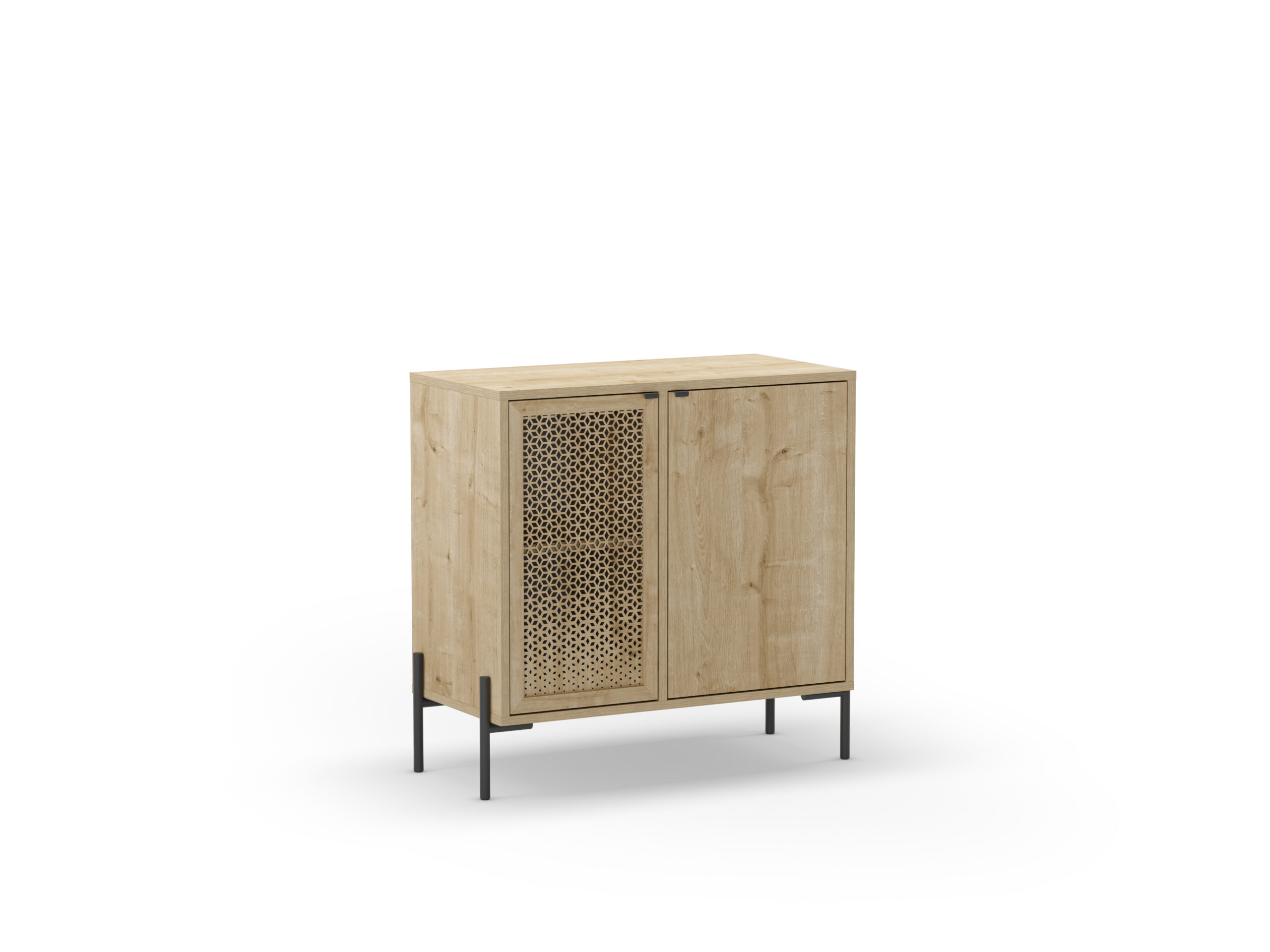 MUEBLE AUX./COMODA INCA 2P ROBLE PATA METAL - Imagen 8