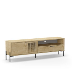 MUEBLE TV INCA 2P1C1H ROBLE PATA METAL