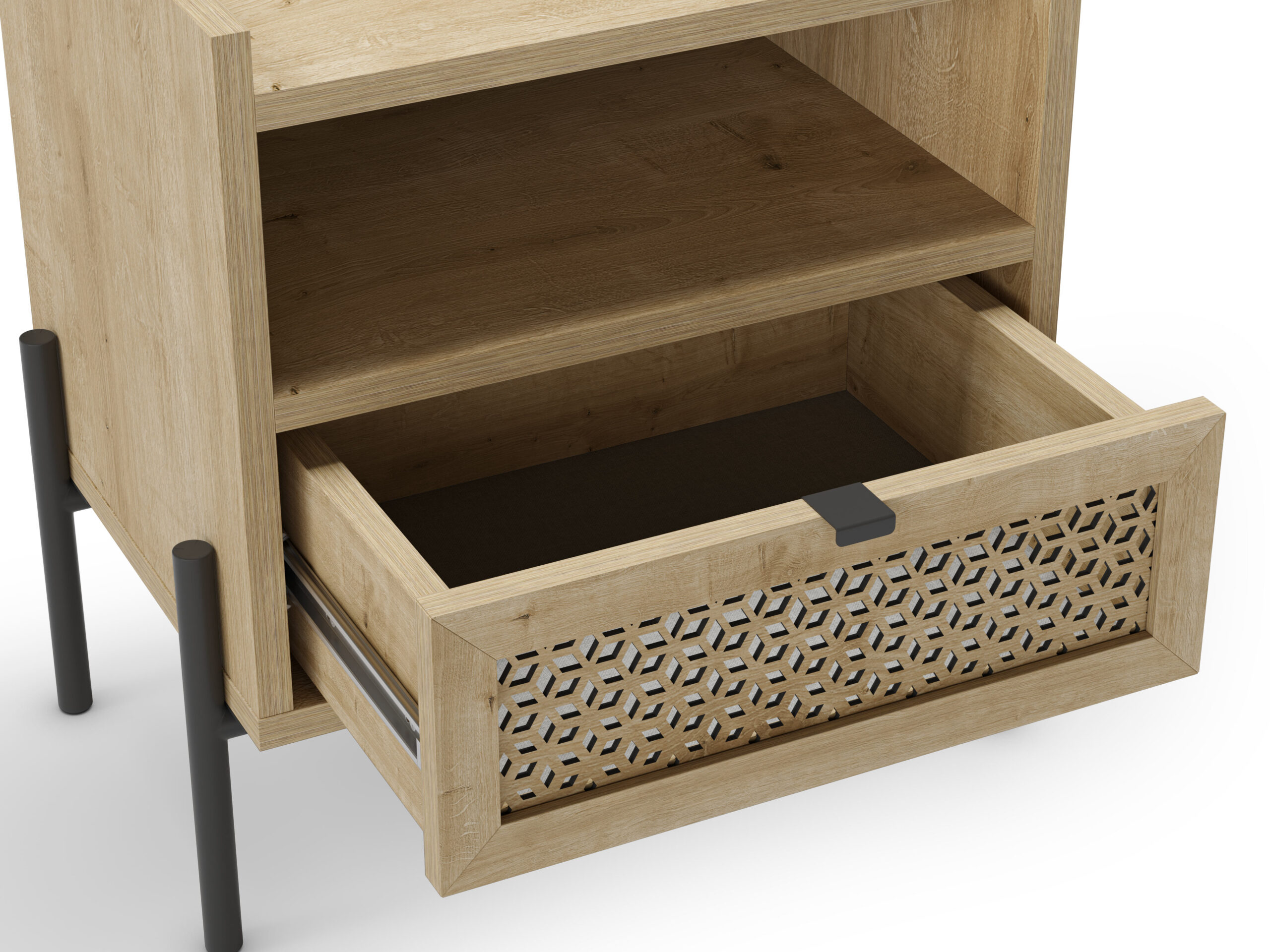 MESITA INCA 1C1H ROBLE PATA METAL - Imagen 5